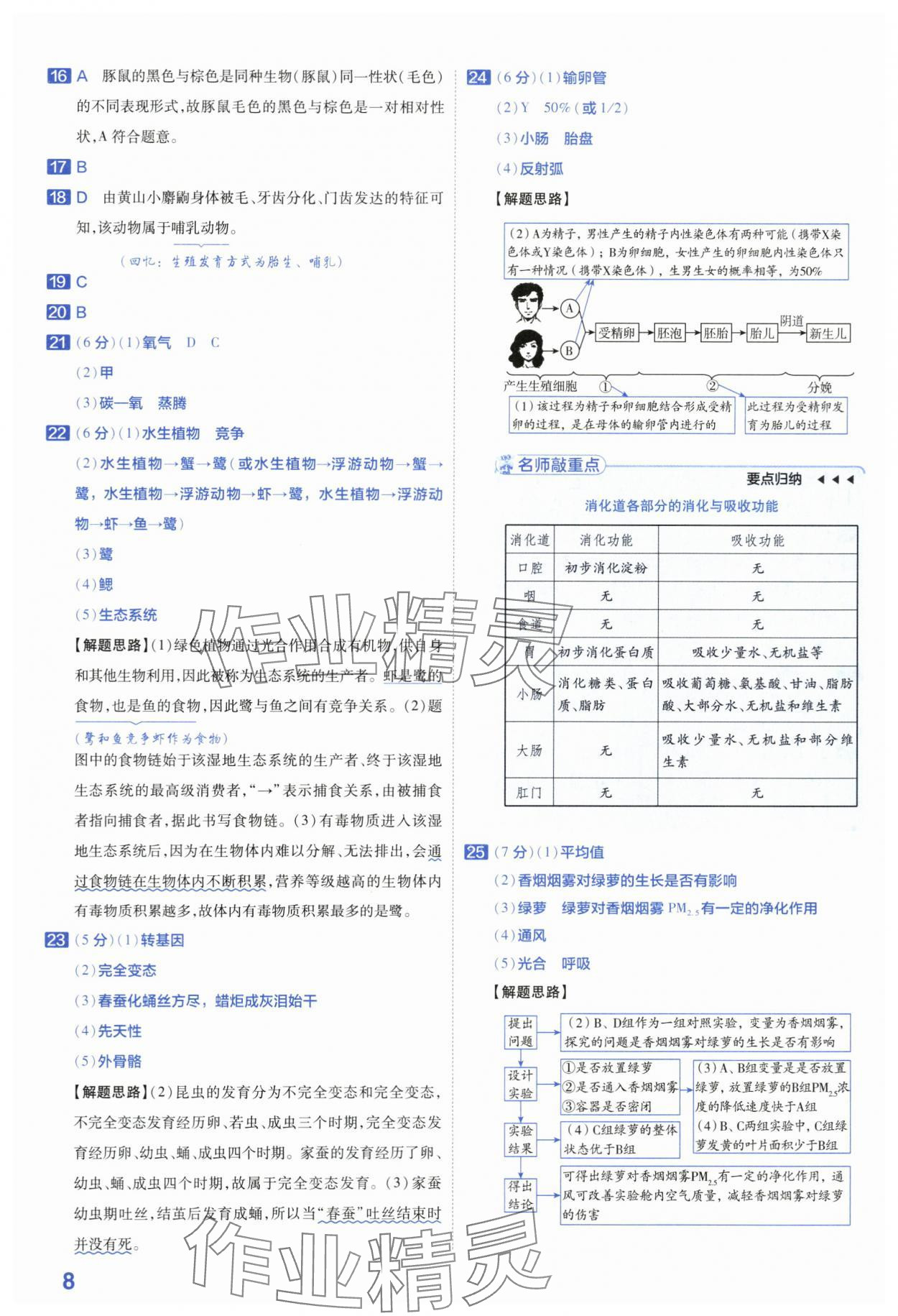 2024年金考卷45套汇编生物河南专版 第8页