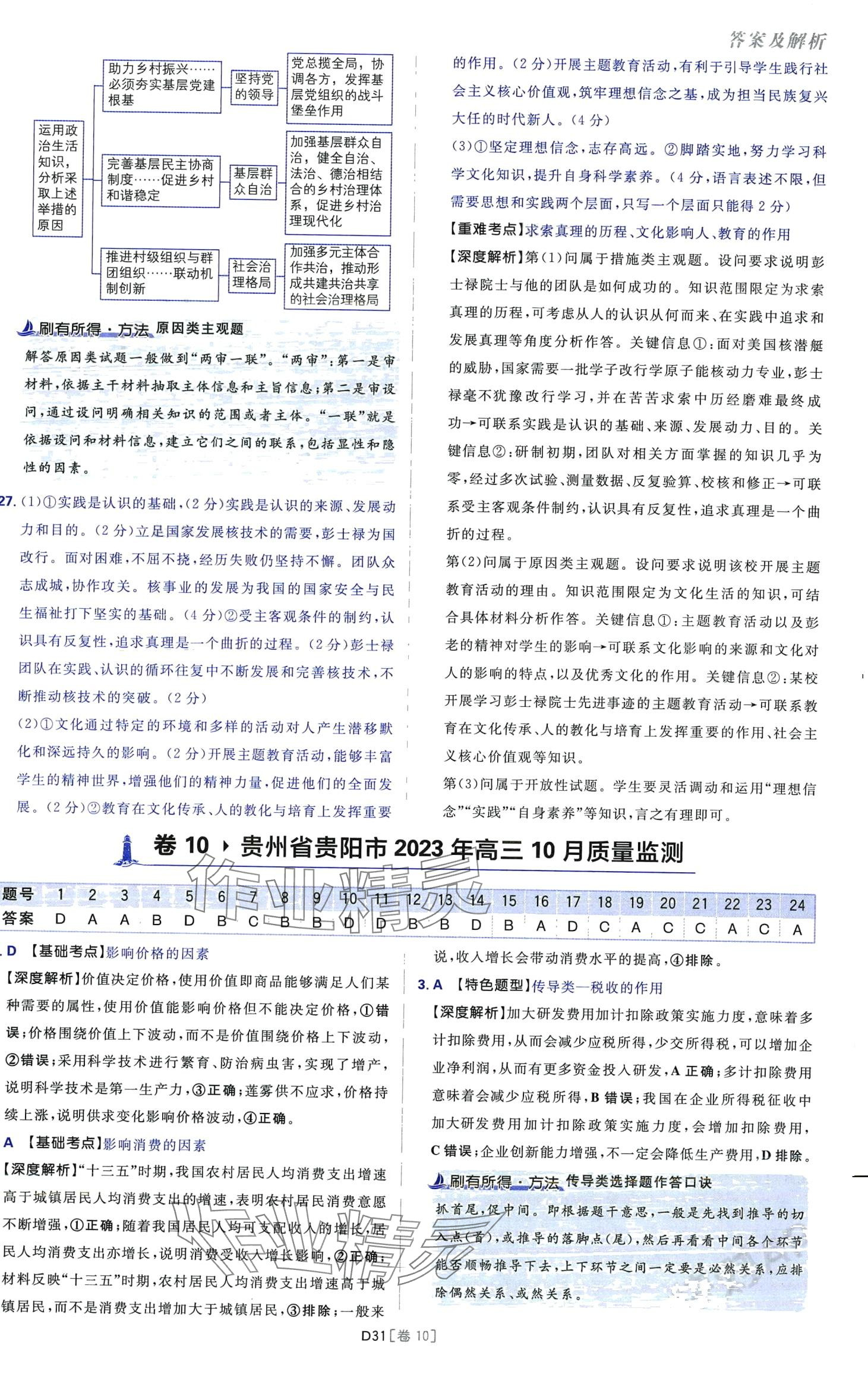 2024年高考必刷卷42套模擬卷匯編高中政治全冊(cè)陜西、四川、內(nèi)蒙古、寧夏、青海專版 第31頁(yè)