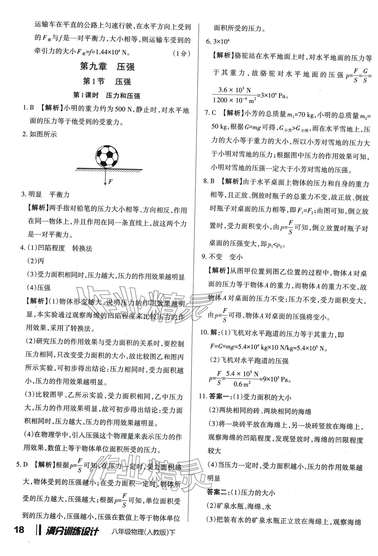 2024年满分训练设计八年级物理下册人教版 第17页