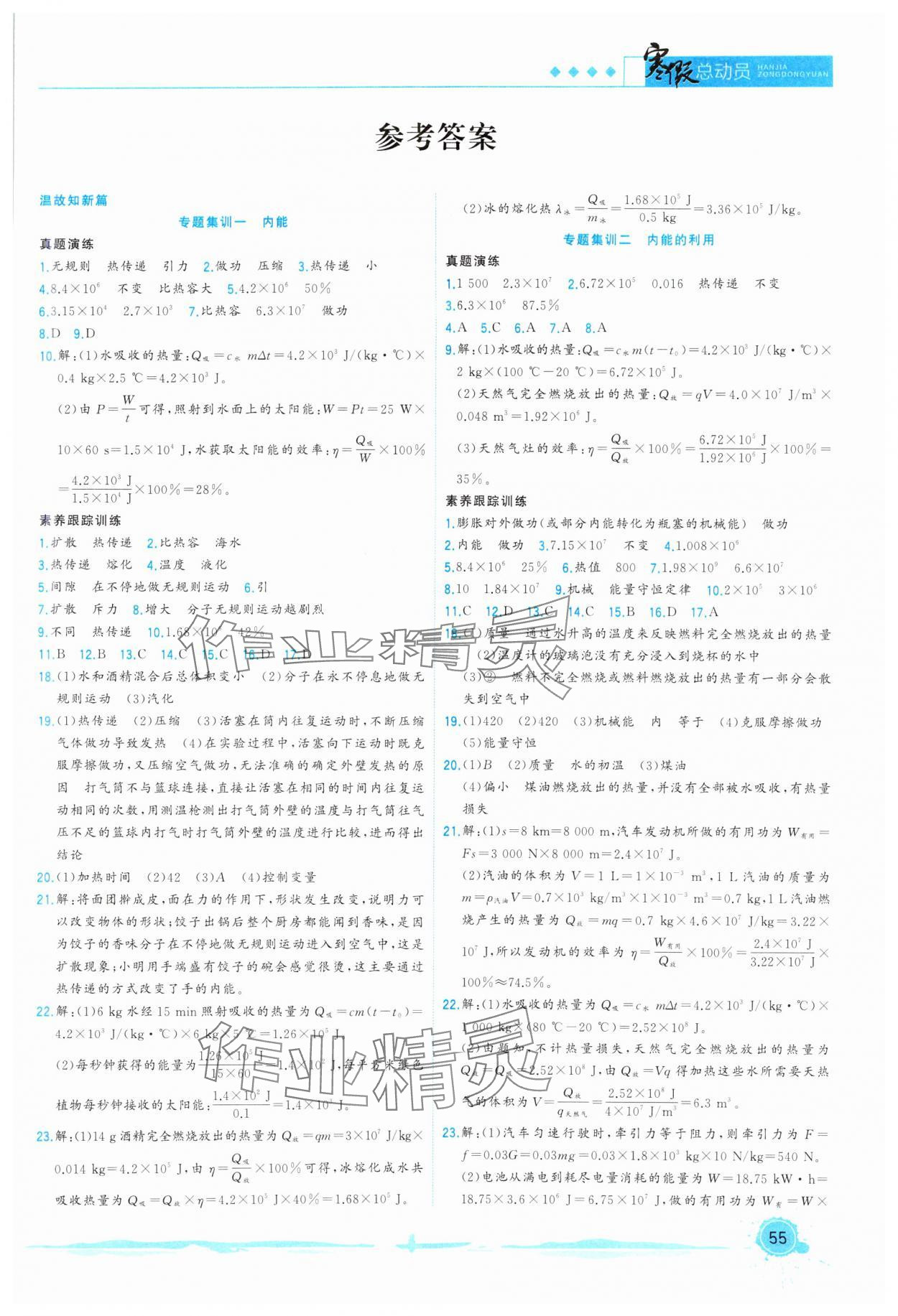 2025年寒假總動員合肥工業(yè)大學(xué)出版社九年級物理全一冊人教版 第1頁