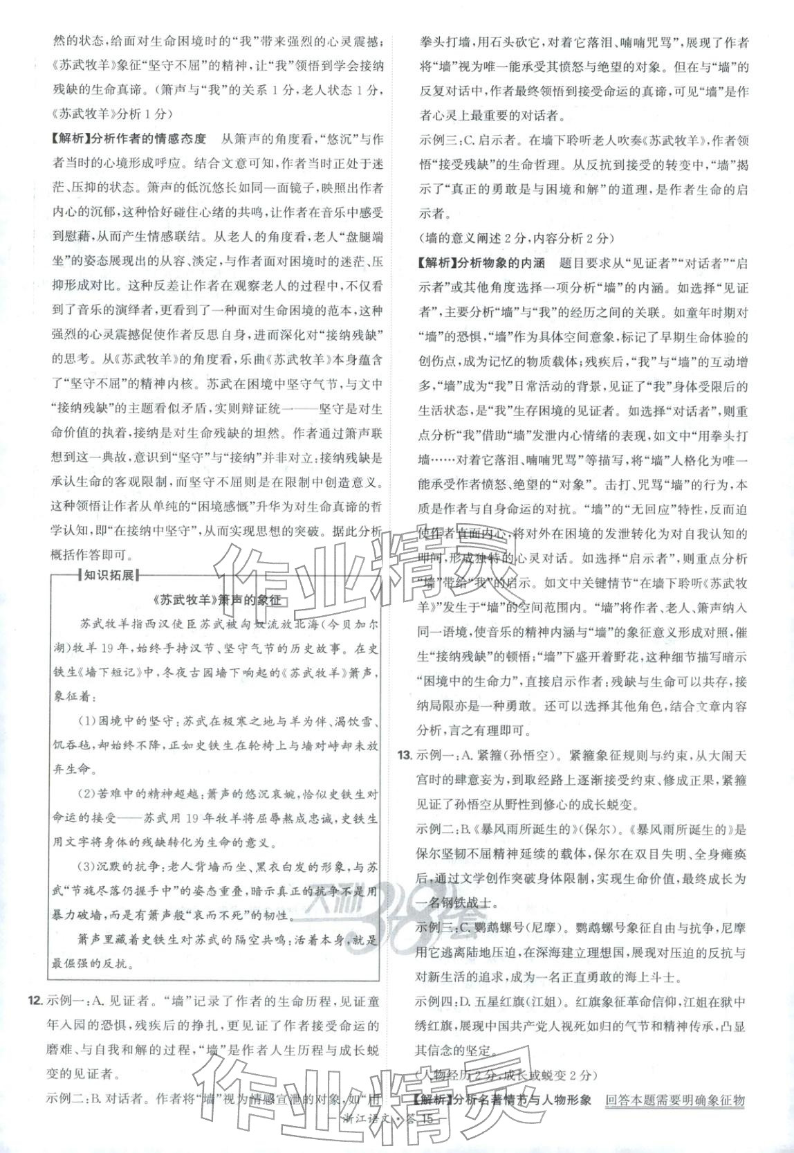 2026年天利38套中考试题精选语文浙江专版 第15页