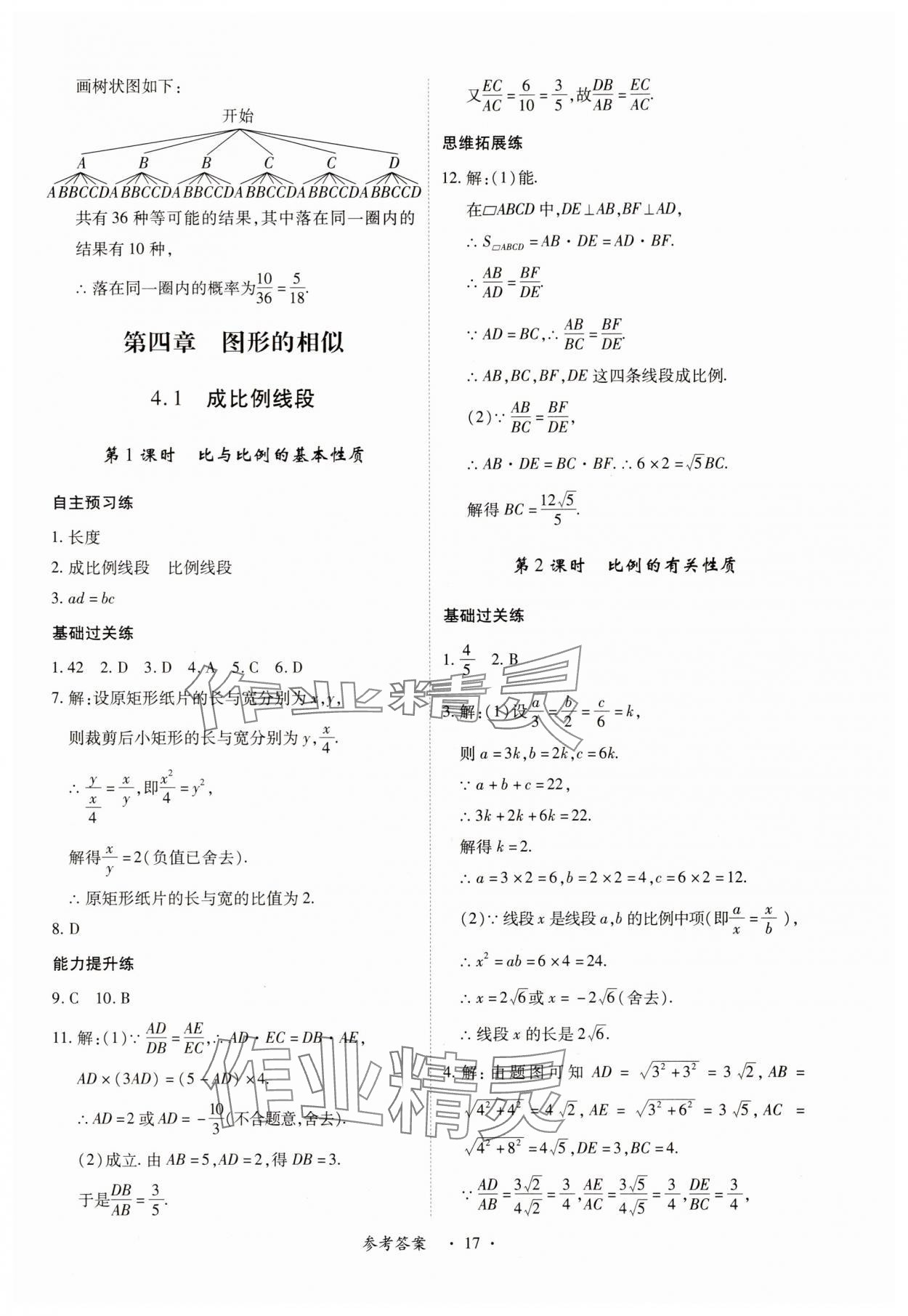 2025年一課一練創新練習九年級數學全一冊北師大版 第17頁