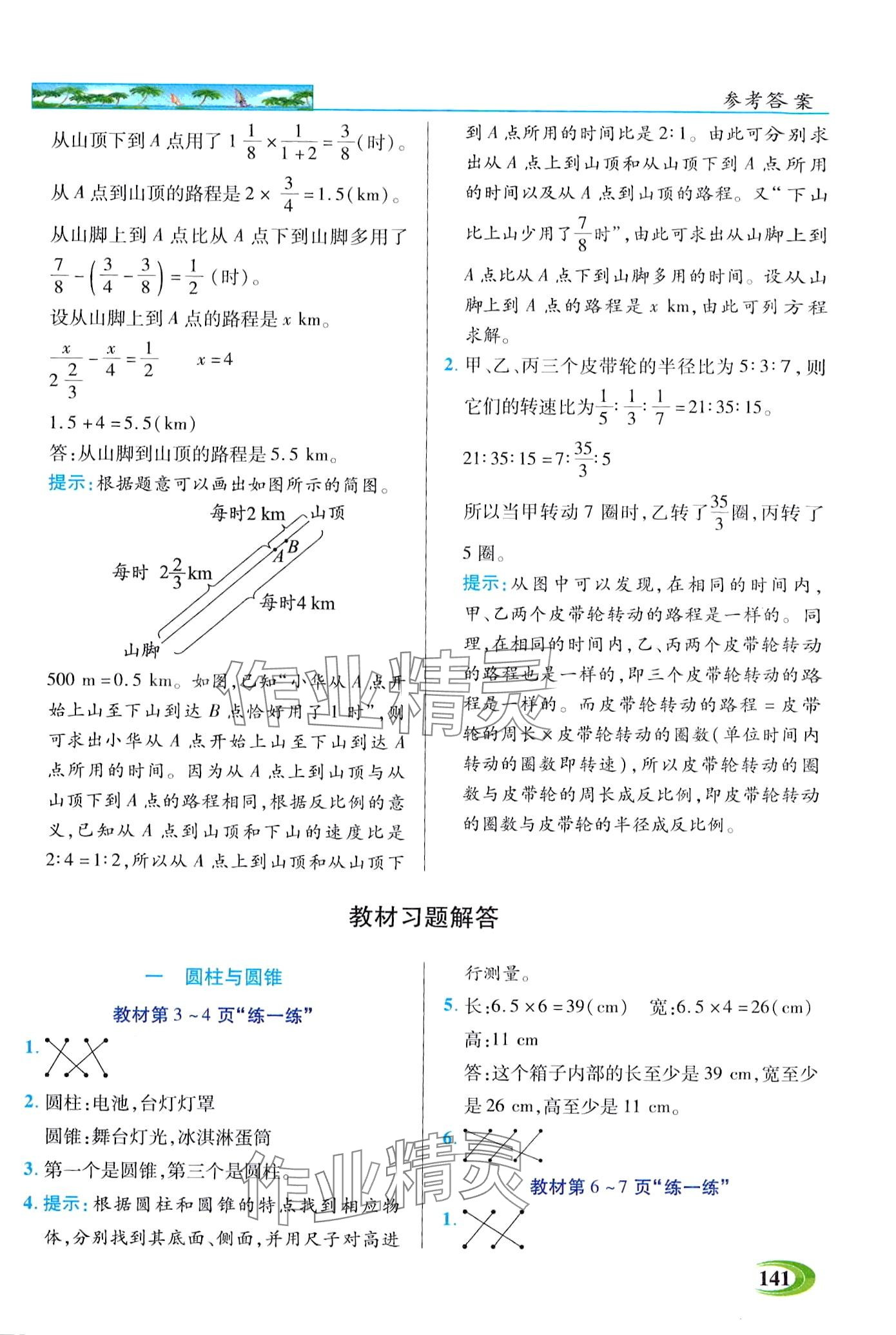 2024年世紀(jì)英才英才教程六年級數(shù)學(xué)下冊北師大版 第5頁