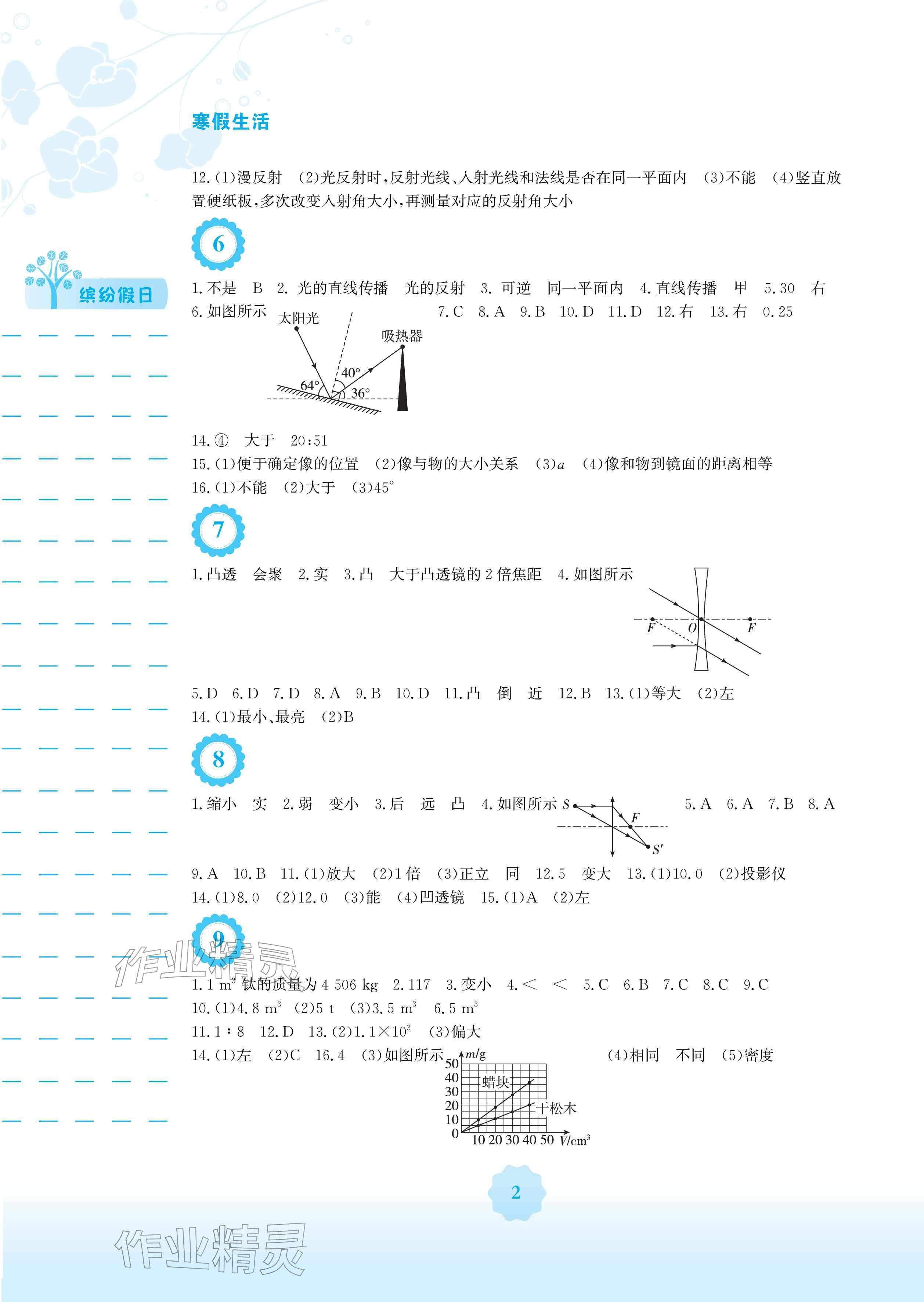 2026年寒假生活安徽教育出版社八年级物理通用S版&nbsp;参考答案第2页