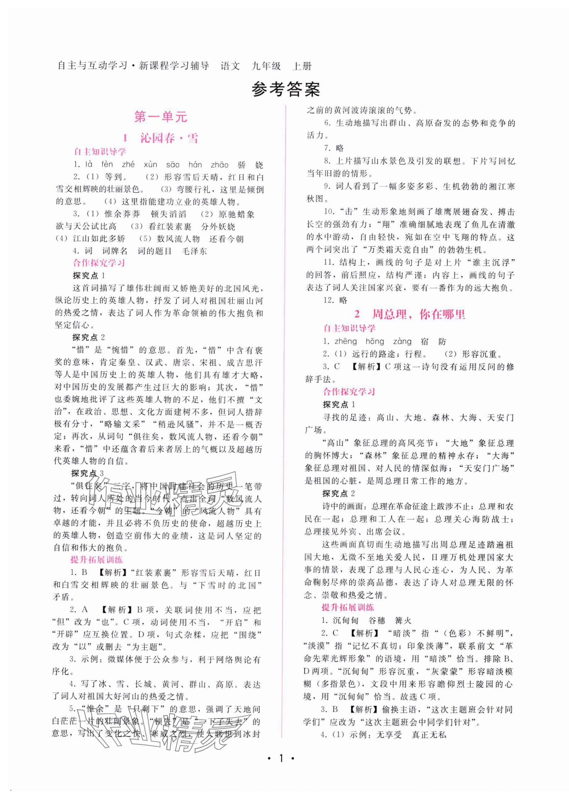 2023年新課程學(xué)習(xí)輔導(dǎo)九年級語文上冊人教版 第1頁