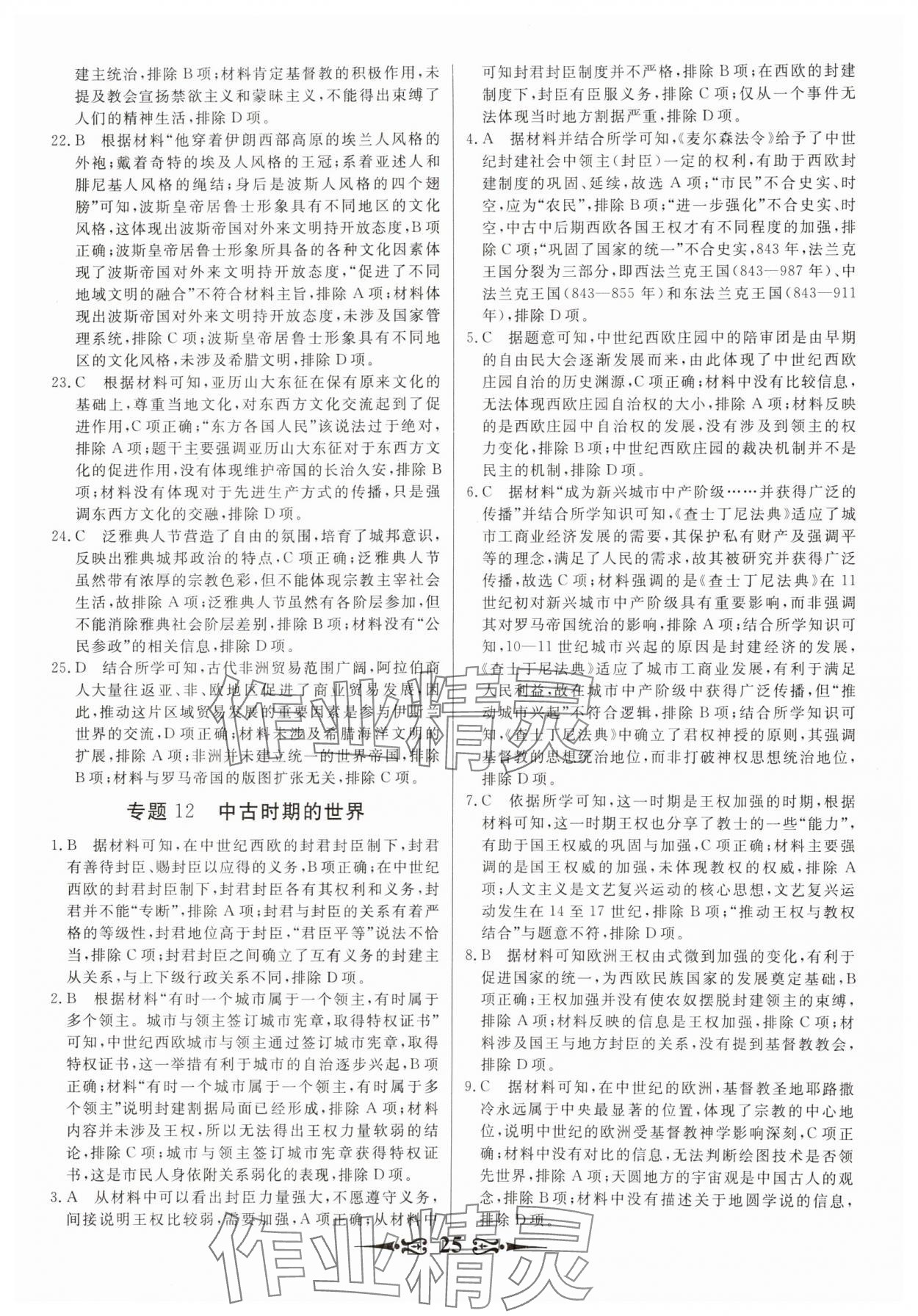 2025年168套优化重组高中历史通用版&nbsp;第25页