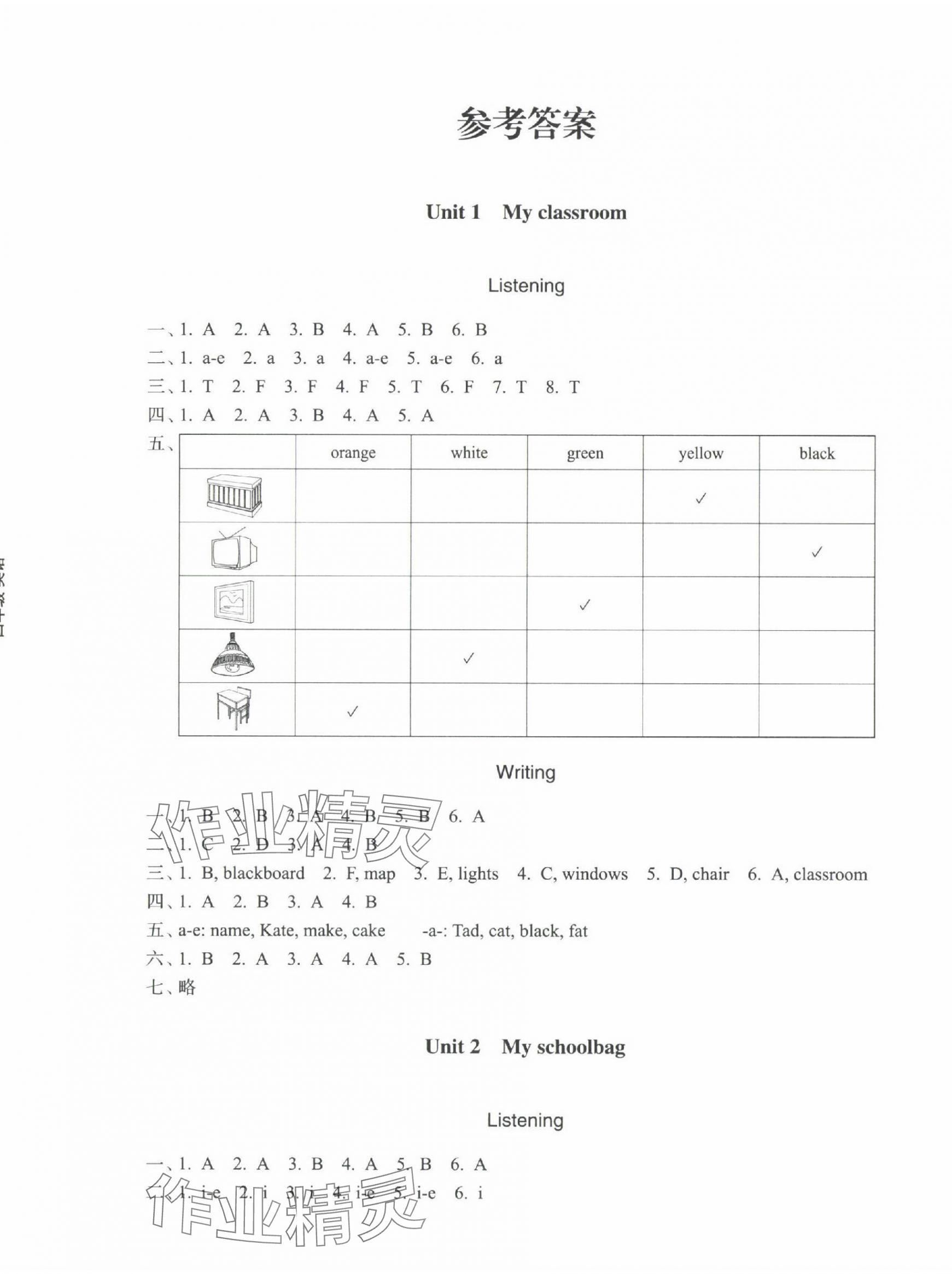 2024年鞏固與提高浙江教育出版社四年級(jí)英語(yǔ)上冊(cè)人教版 參考答案第1頁(yè)