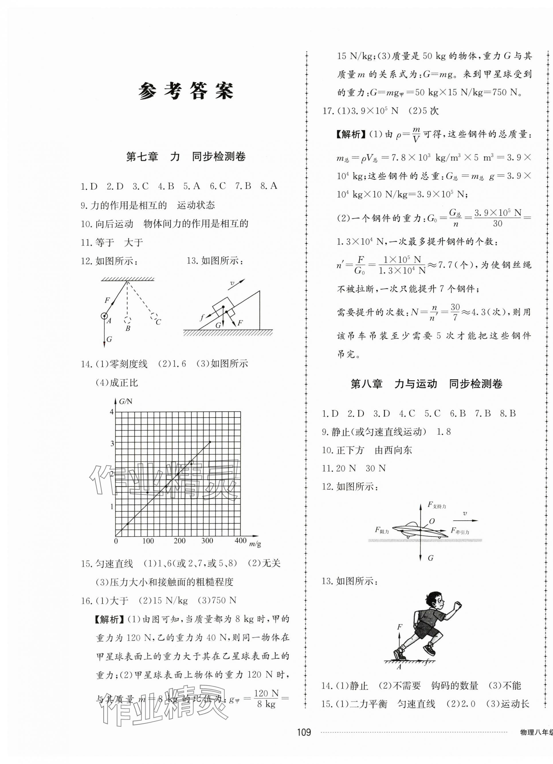 2024年同步練習(xí)冊配套單元檢測卷八年級物理下冊教科版 第1頁