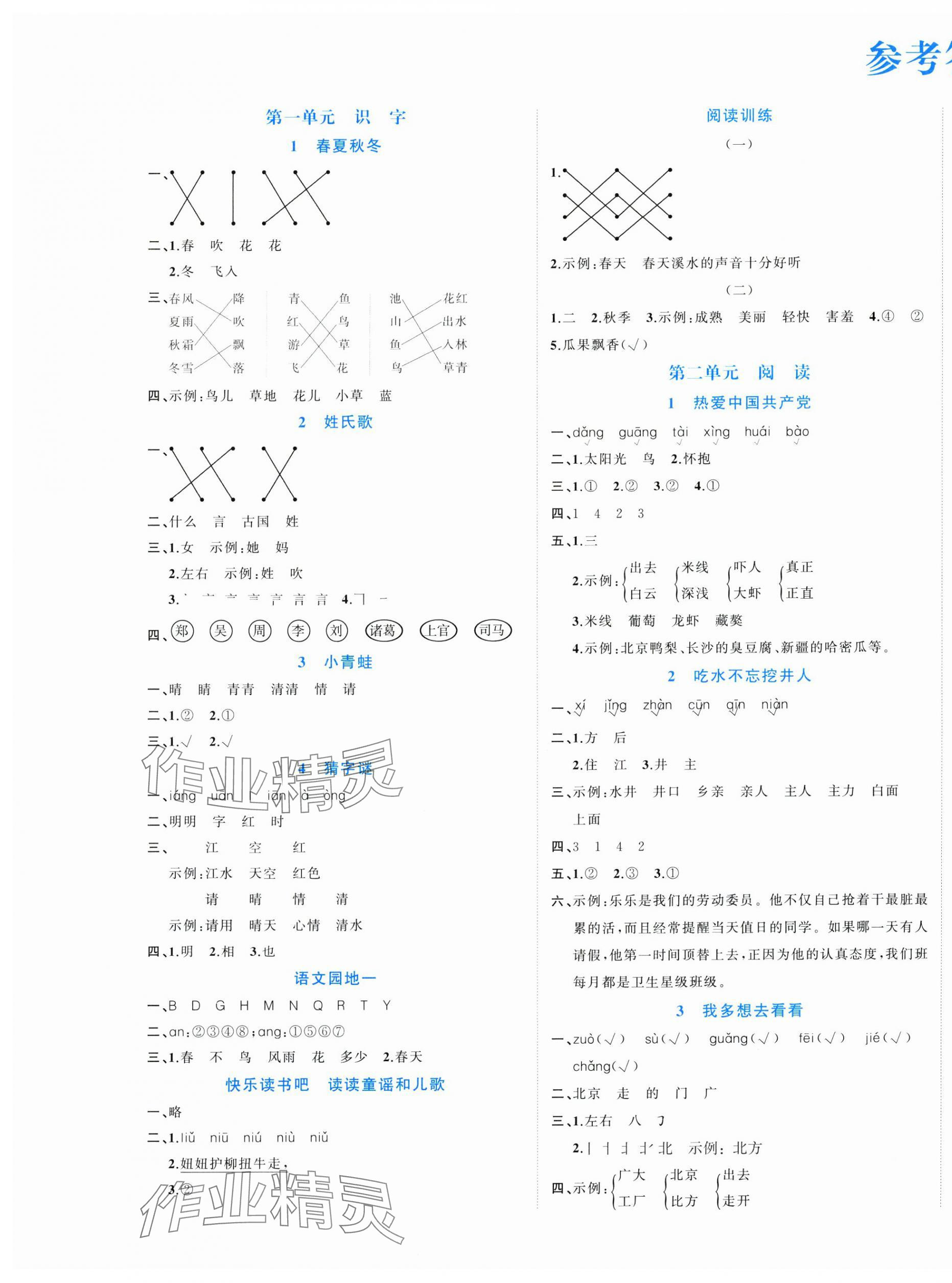 2025年黃岡新課堂一年級(jí)語(yǔ)文下冊(cè)人教版 第1頁(yè)