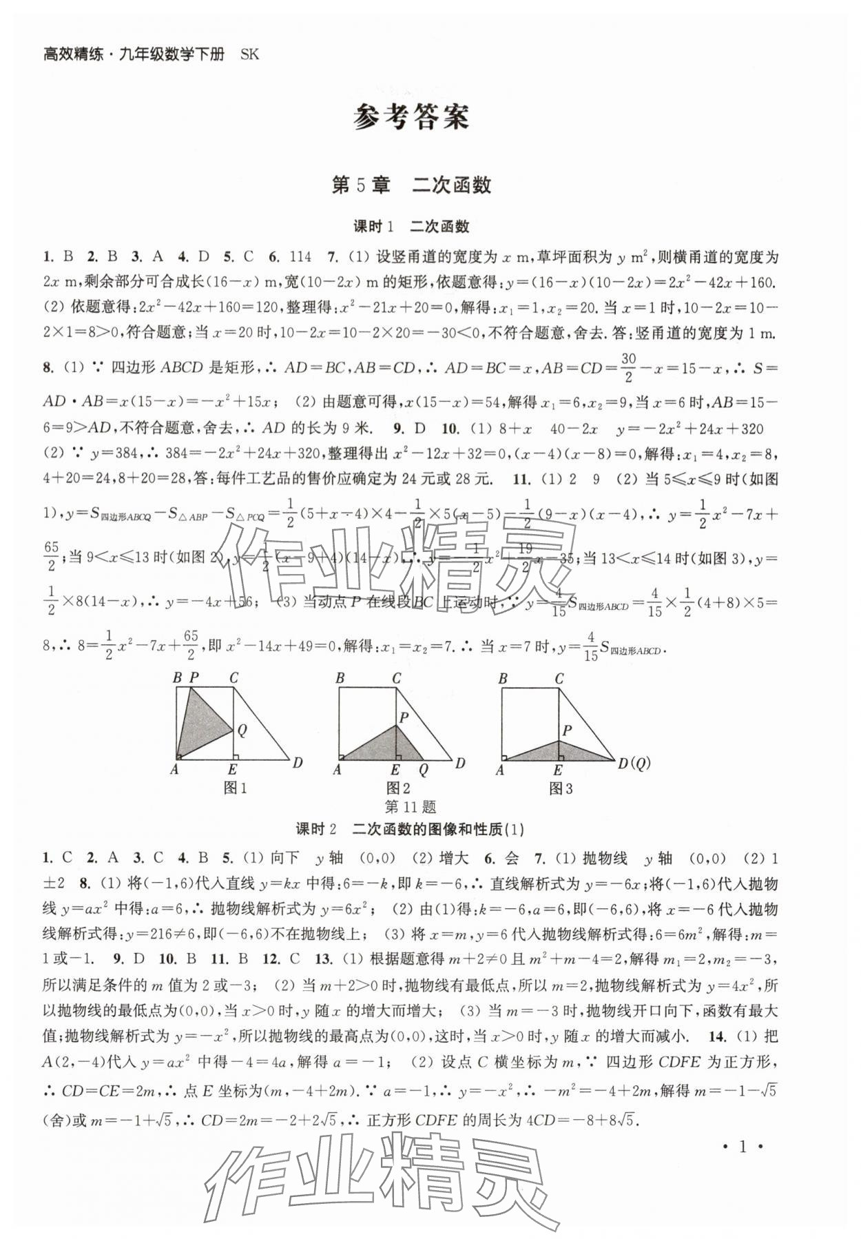 2025年高效精练九年级数学下册苏科版 第1页