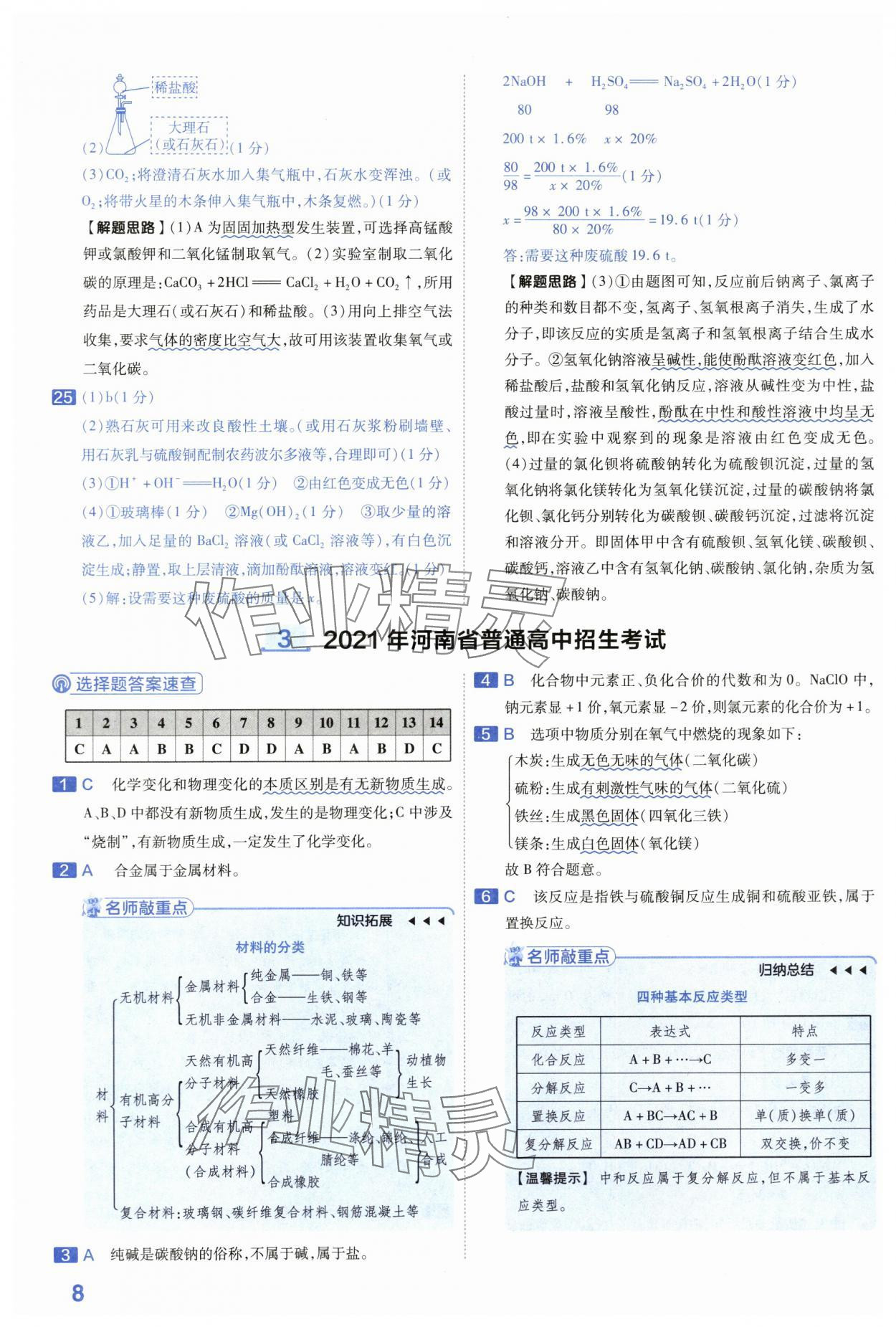 2024年金考卷45套匯編化學(xué)河南專(zhuān)版 第8頁(yè)