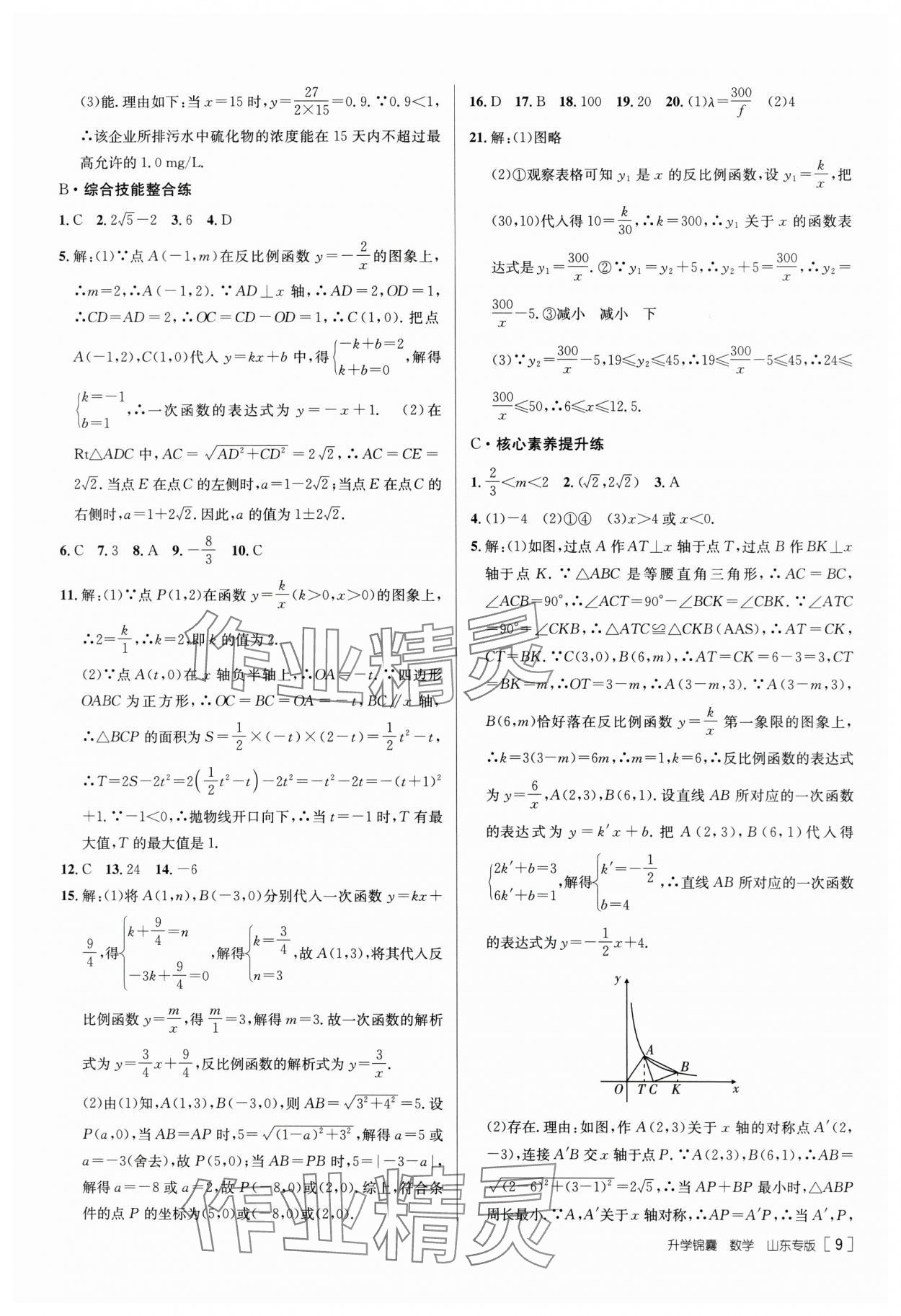 2024年升学锦囊数学山东专版 第9页