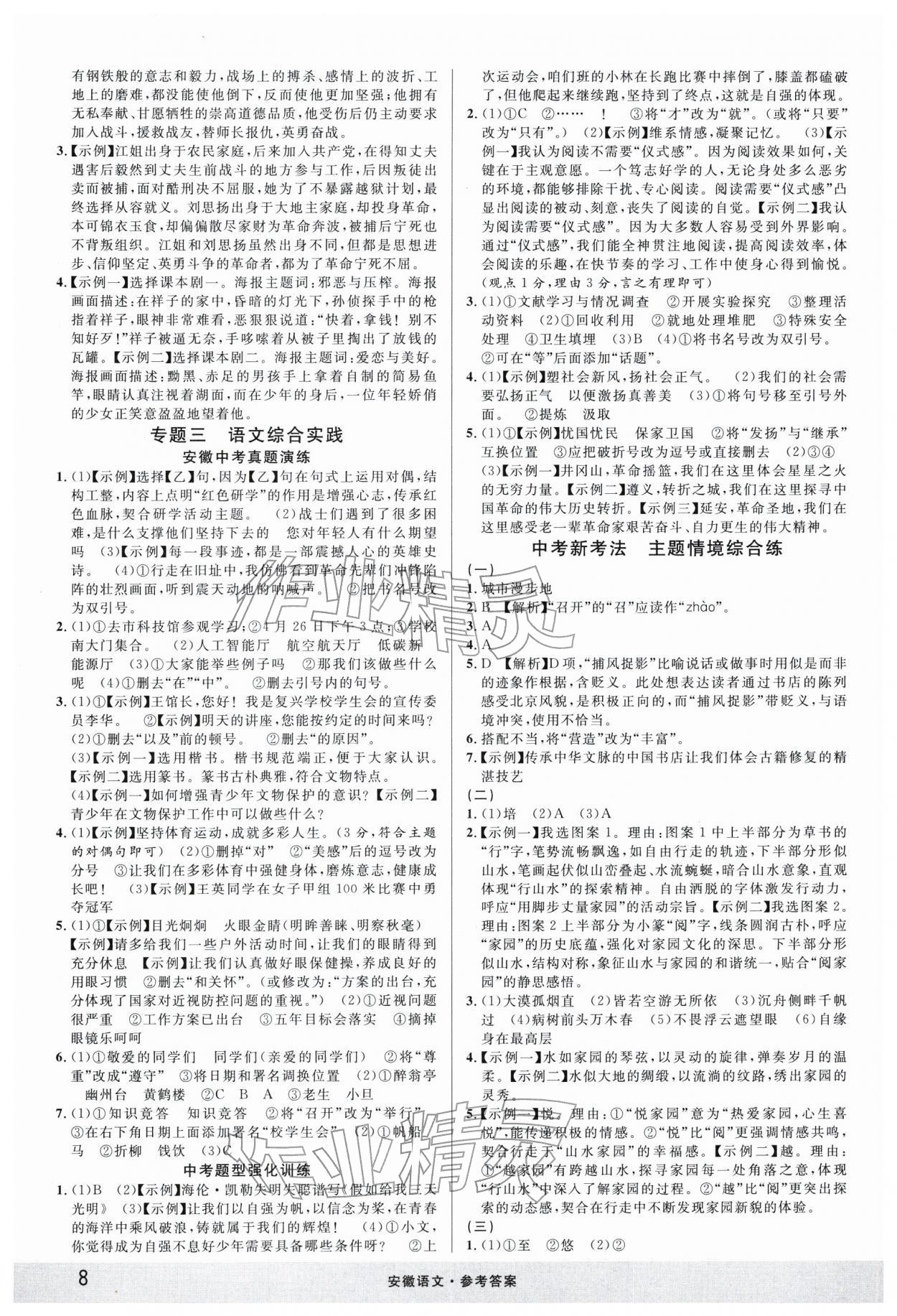 2026年名校课堂中考总复习语文安徽专版 第8页