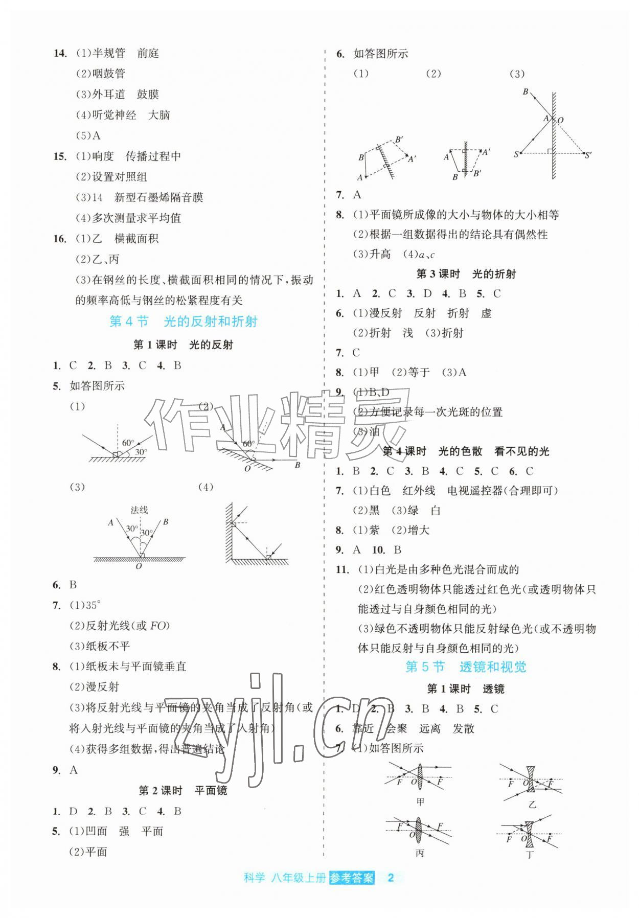 2026年精彩练习就练这一本八年级科学上册浙教版评议教辅&nbsp;第2页