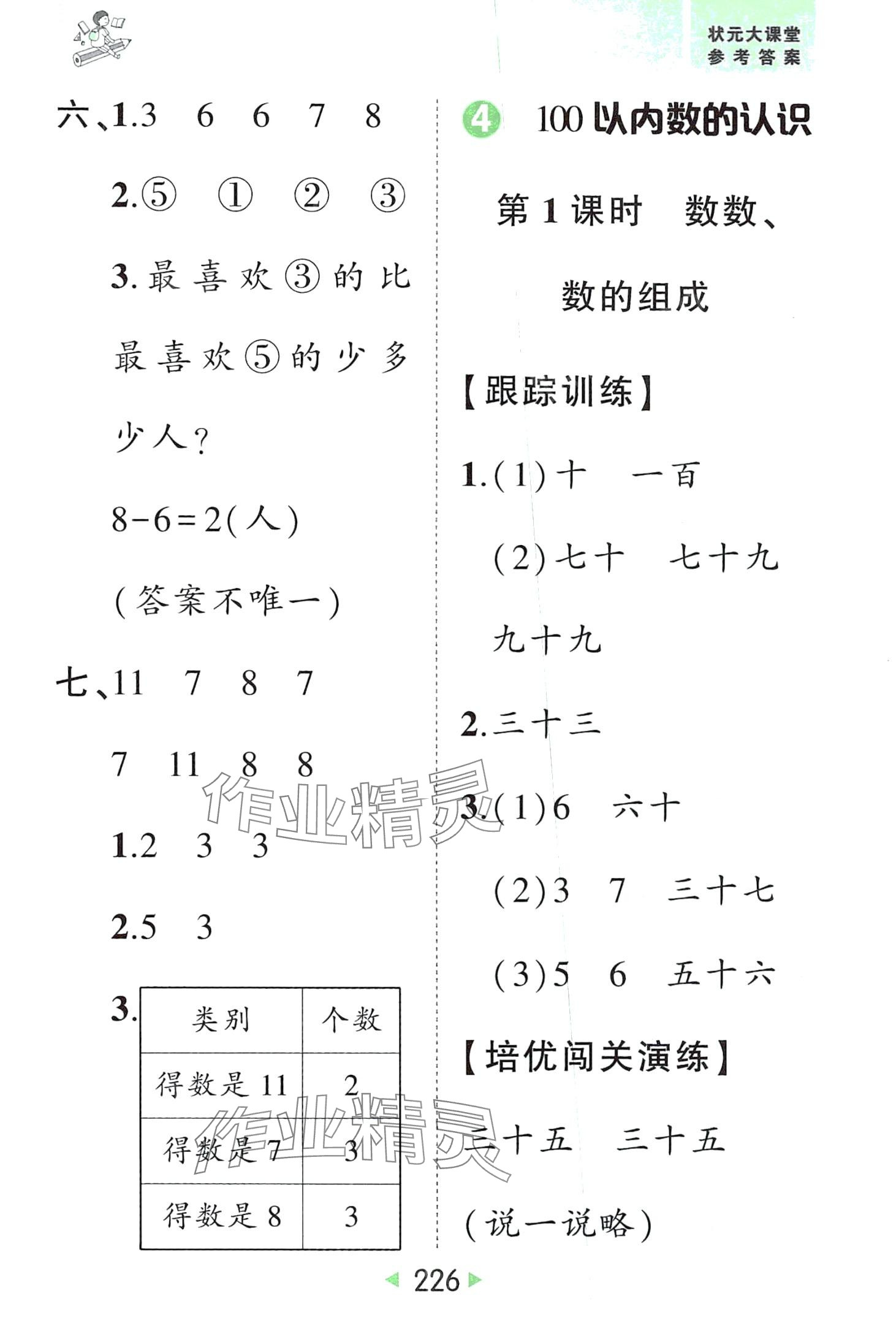 2024年黃岡狀元成才路狀元大課堂一年級數(shù)學下冊人教版 第8頁