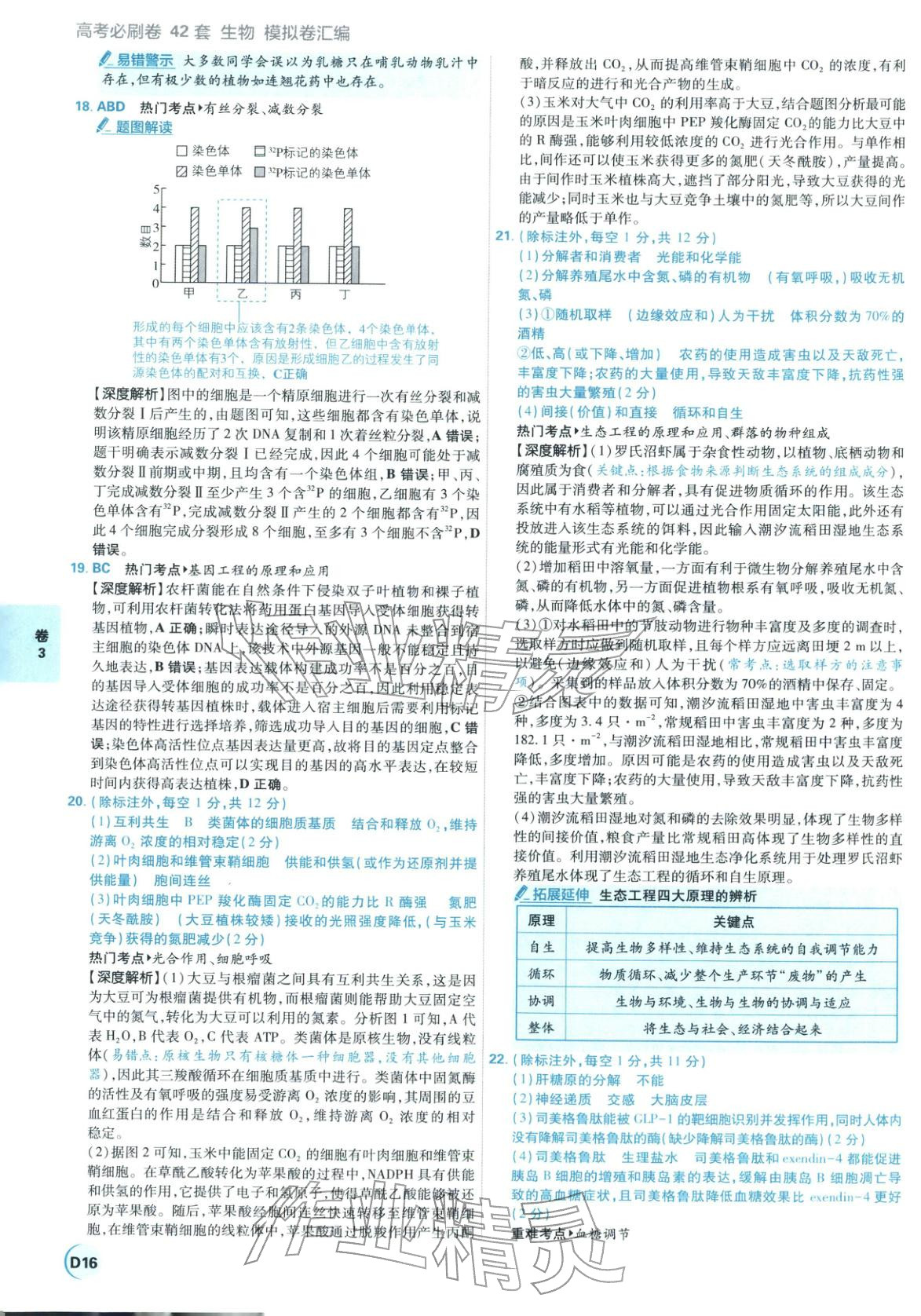 2026年理想樹圖書高考必刷卷42套模擬卷匯編高中生物全一冊通用版江蘇專版 第16頁