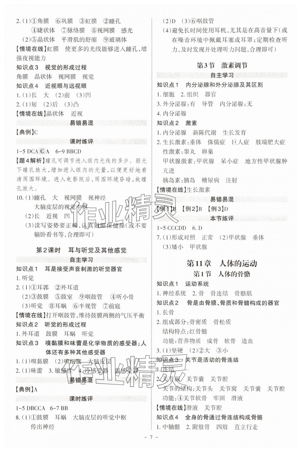 2025年同步沖刺七年級生物下冊北師大版 第7頁