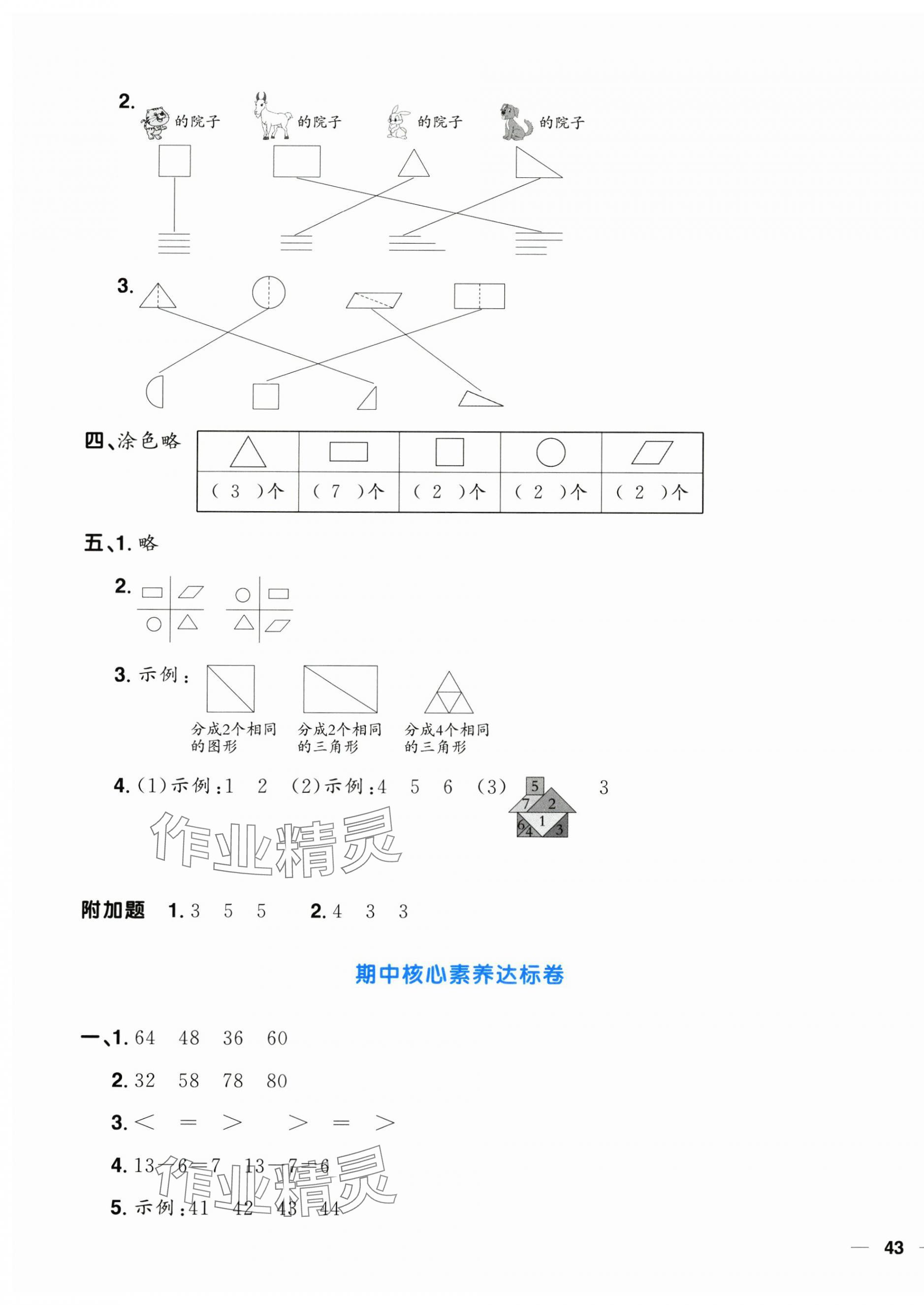 2025年陽光同學一線名師全優(yōu)好卷一年級數(shù)學下冊青島版 第5頁