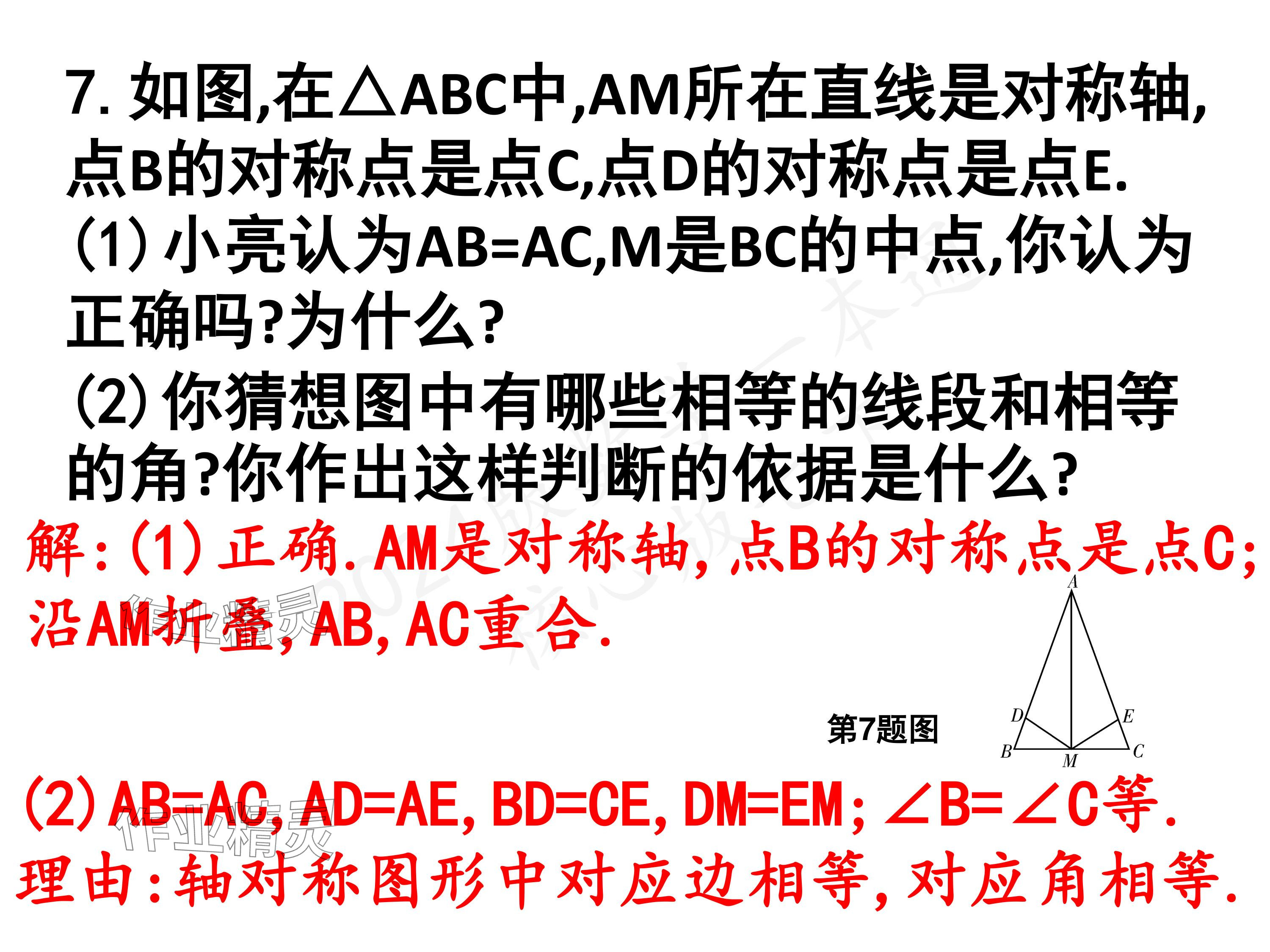 2024年一本通武汉出版社七年级数学下册北师大版 参考答案第17页