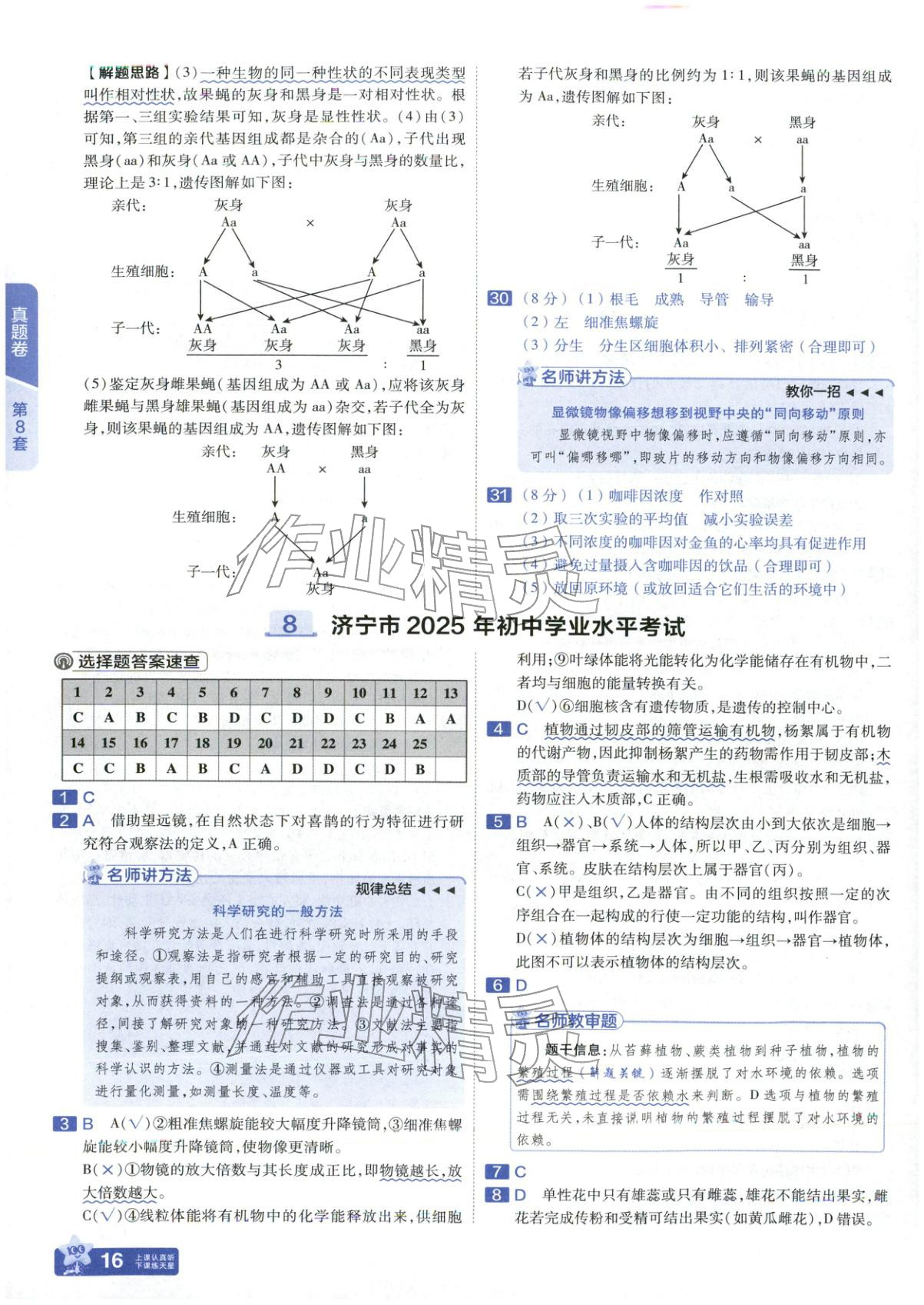 2026年金考卷中考试题汇编45套生物山东专版 第16页