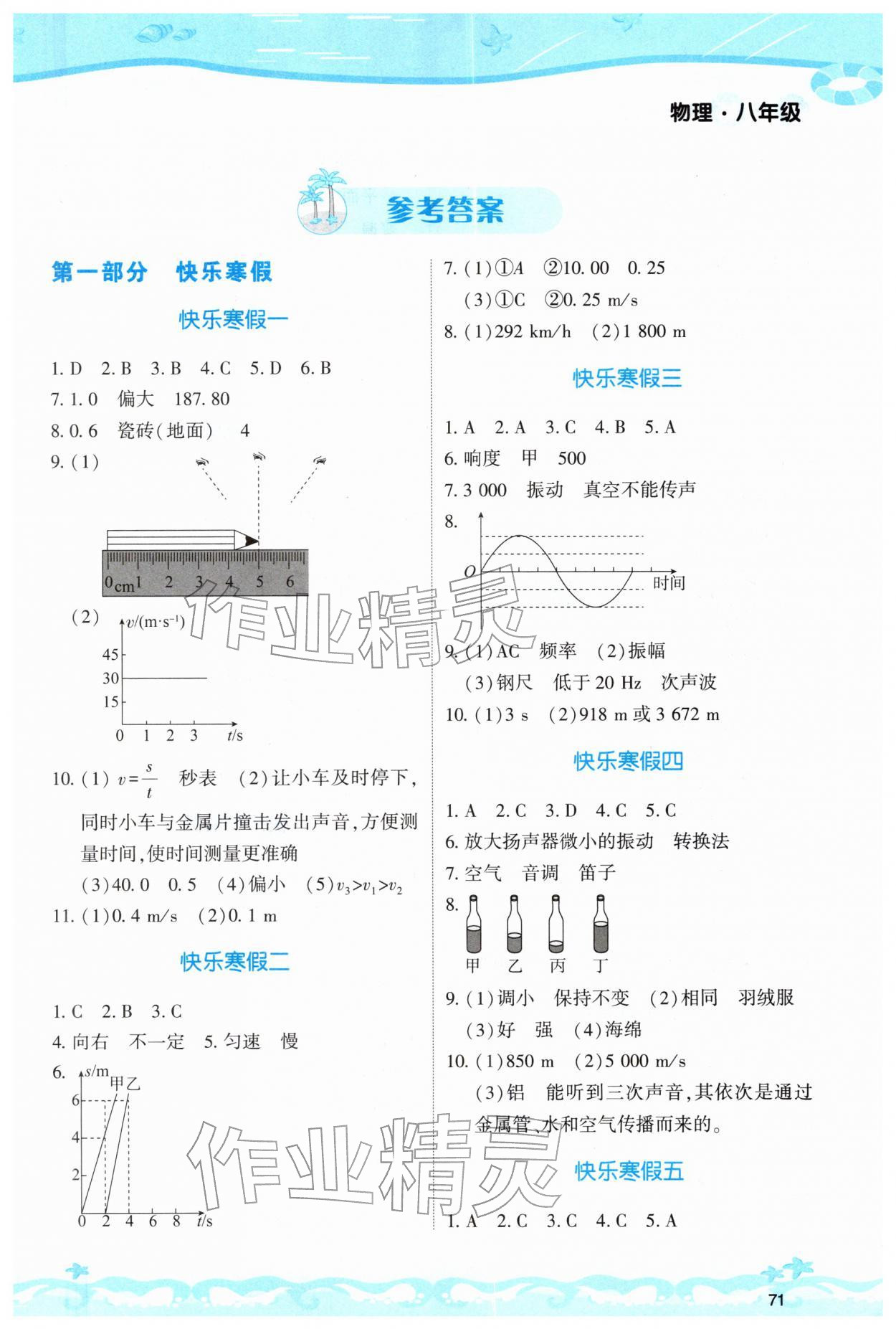 2026年學(xué)與練寒假生活八年級物理&nbsp;第1頁
