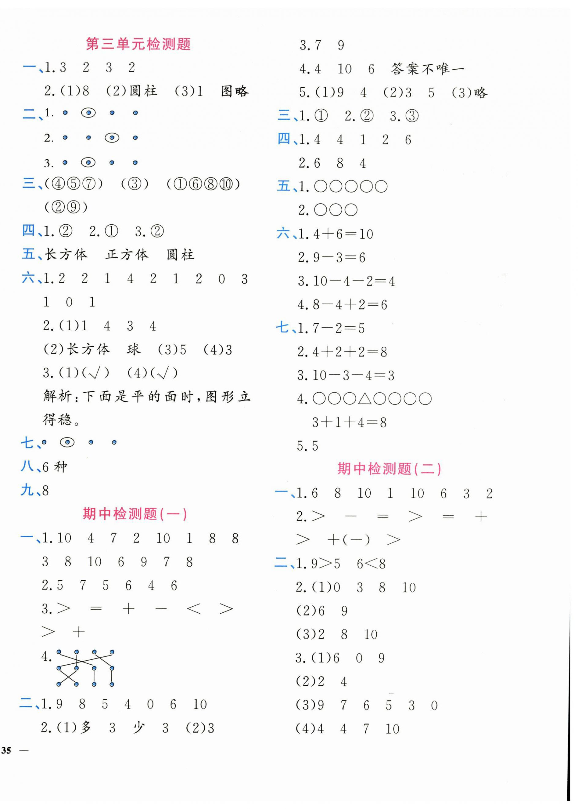 2026年黄冈360度定制密卷一年级数学上册人教版&nbsp;第2页
