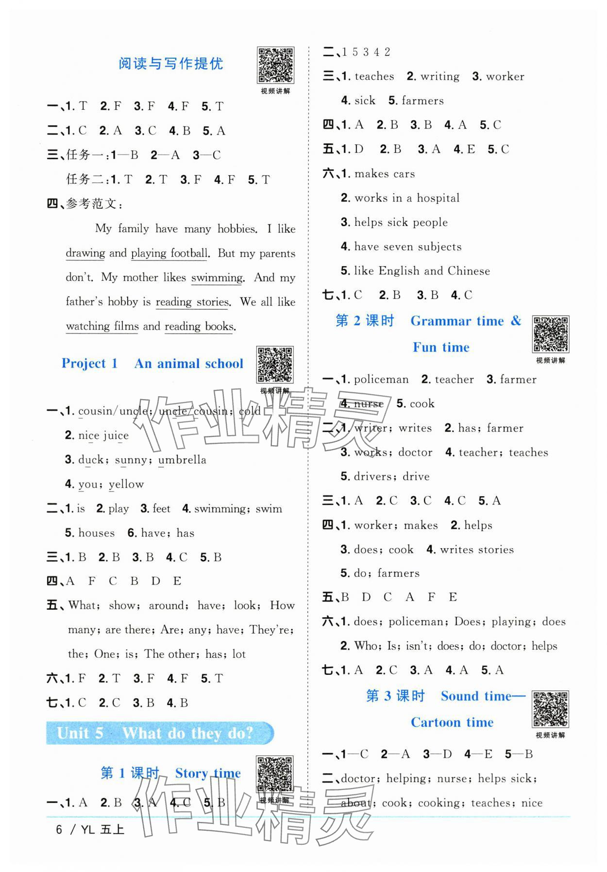 2025年陽光同學(xué)課時優(yōu)化作業(yè)五年級英語上冊譯林版江蘇專版 第6頁