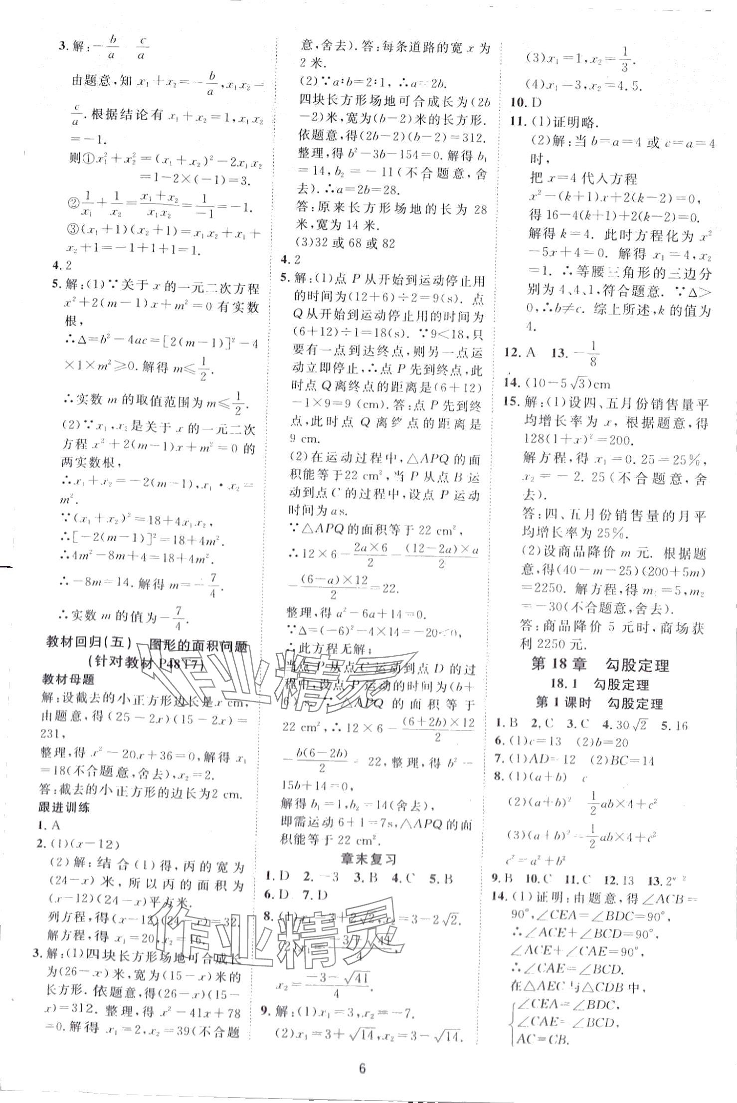 2024年畅行课堂八年级数学下册沪科版 第6页