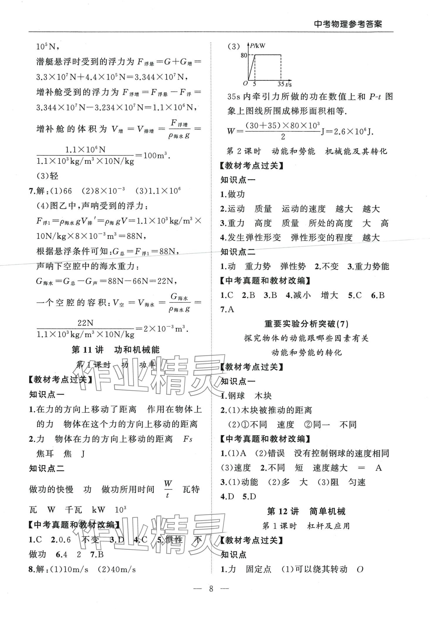 2024年高手點(diǎn)題九年級(jí)物理下冊(cè)人教版 第8頁(yè)