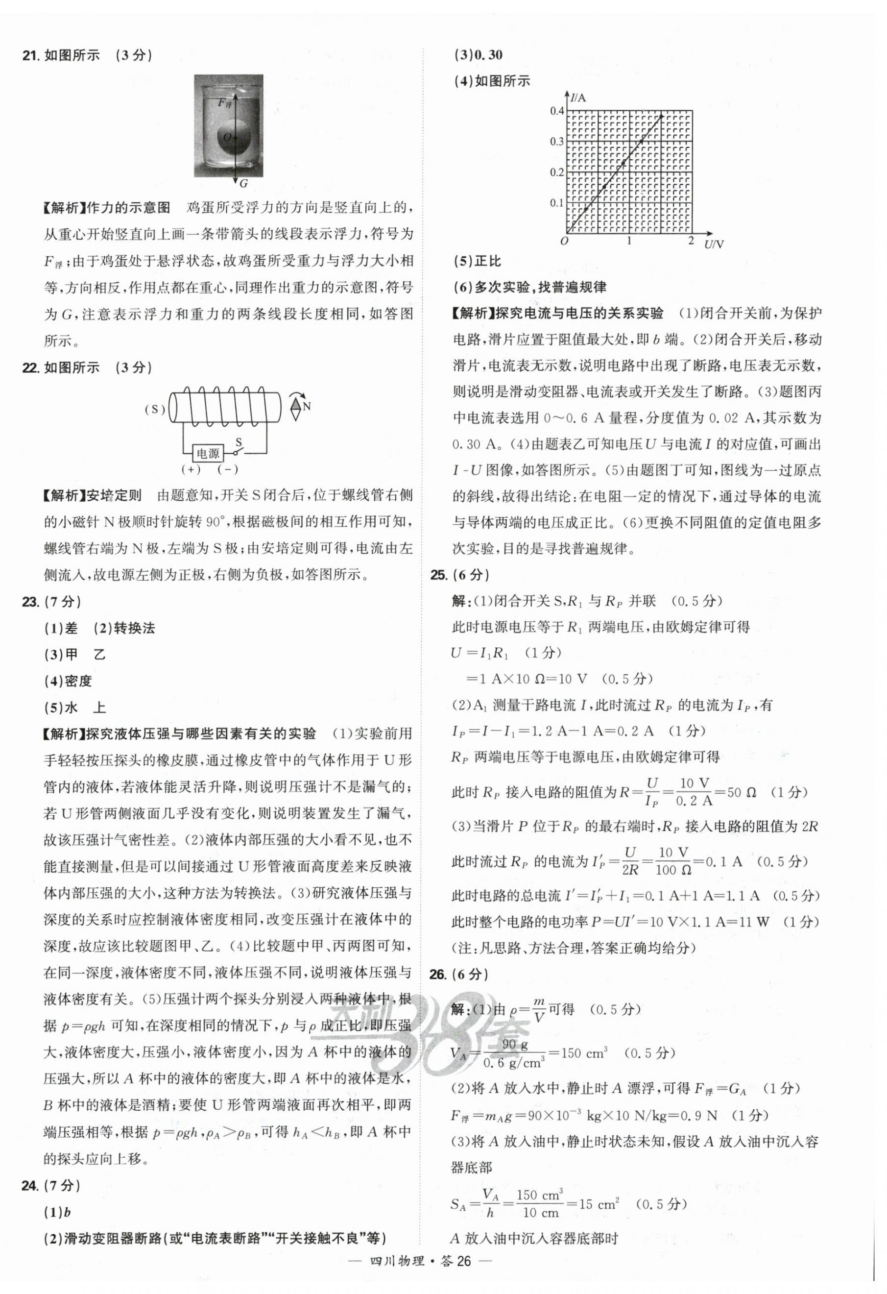 2025年天利38套中考試題精選物理四川專版 第26頁(yè)