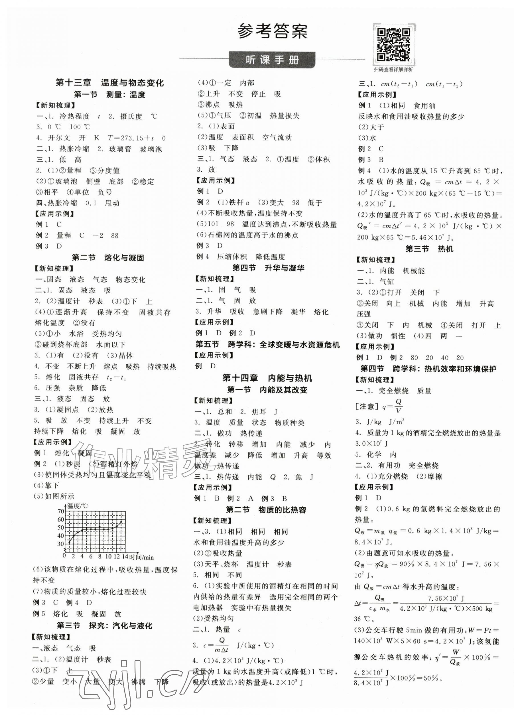 2026年全品学练考九年级物理沪科版&nbsp;第1页