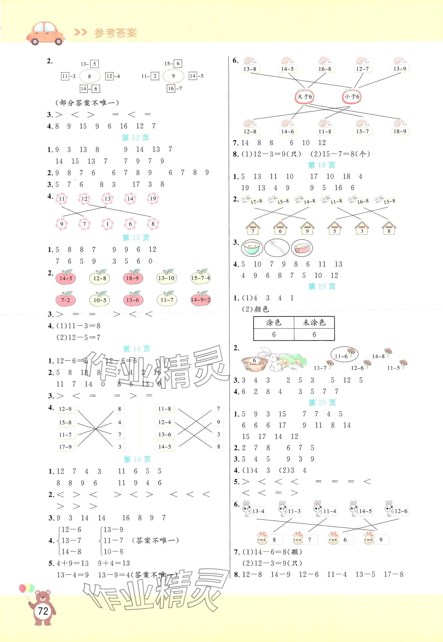 2024年揚帆文化星級口算天天練一年級數學下冊人教版 第2頁
