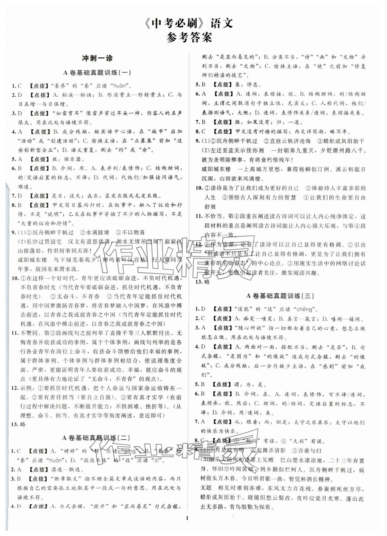 2025年初中學業水平考試應試指南語文 第1頁