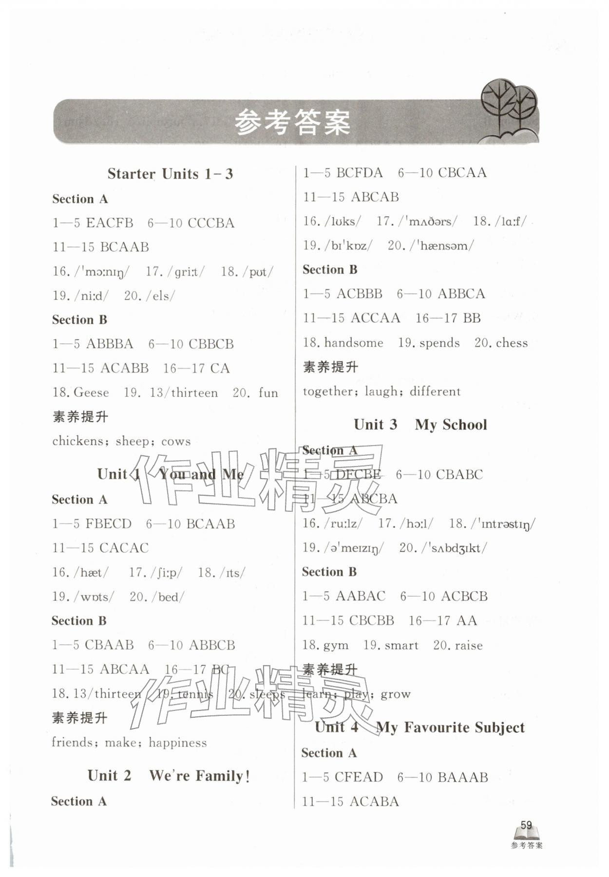 2025年长江作业本初中英语听力训练七年级上册 第1页