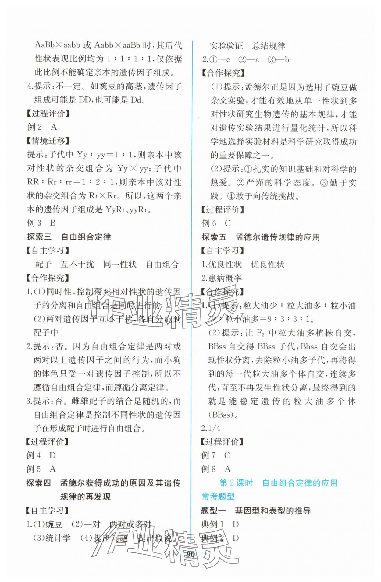 2025年课时练新课程学习评价方案高中生物必修2人教版增强版&nbsp;第4页