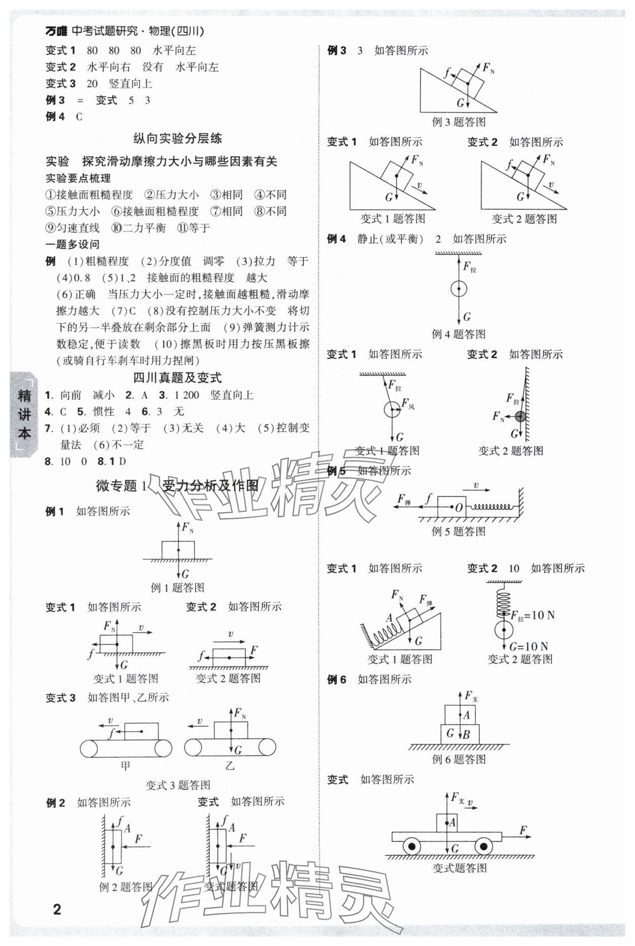 2025年萬唯中考試題研究物理四川專版 參考答案第5頁