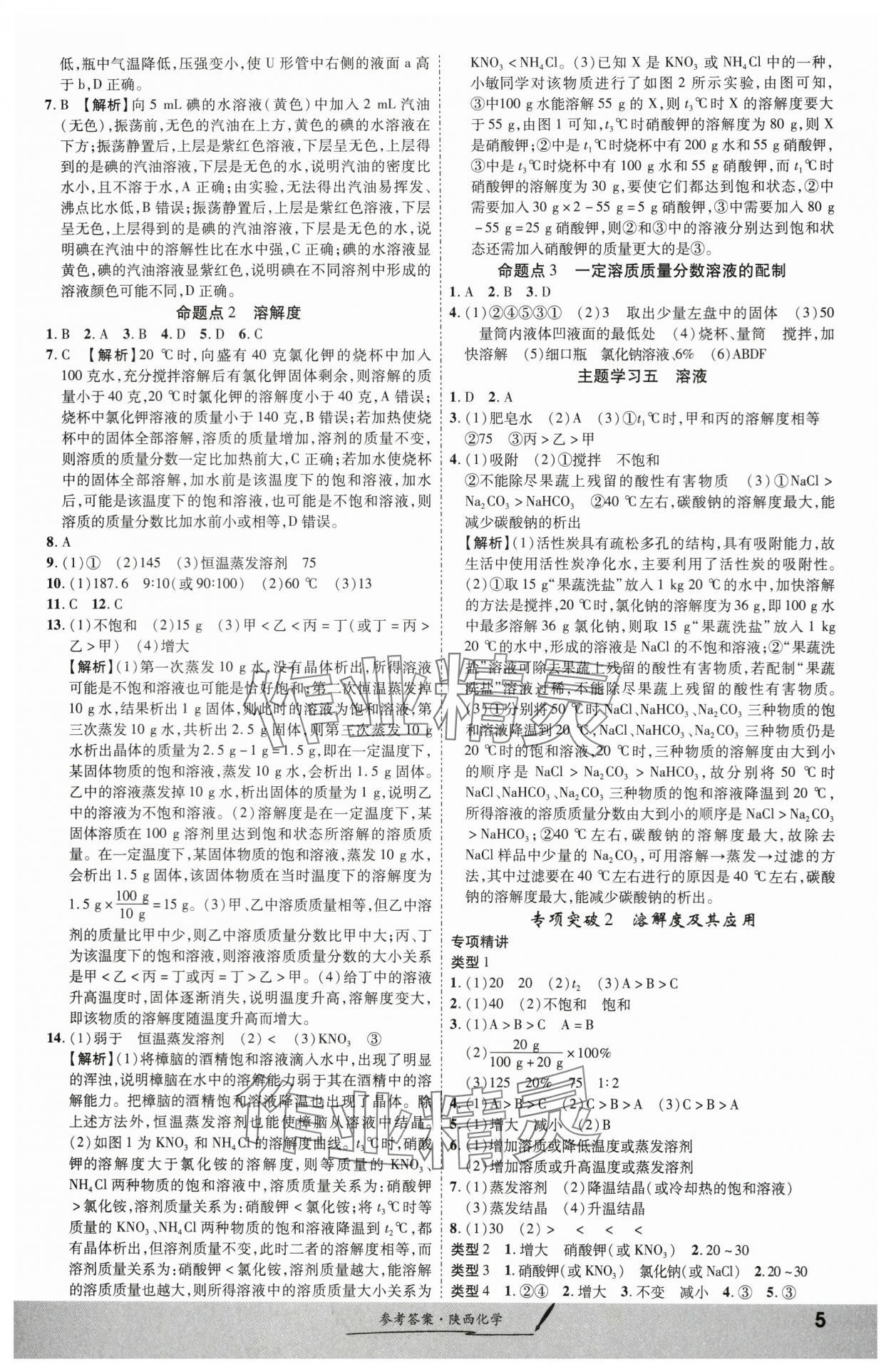 2024年一戰(zhàn)成名考前新方案化學(xué)陜西專版 第5頁