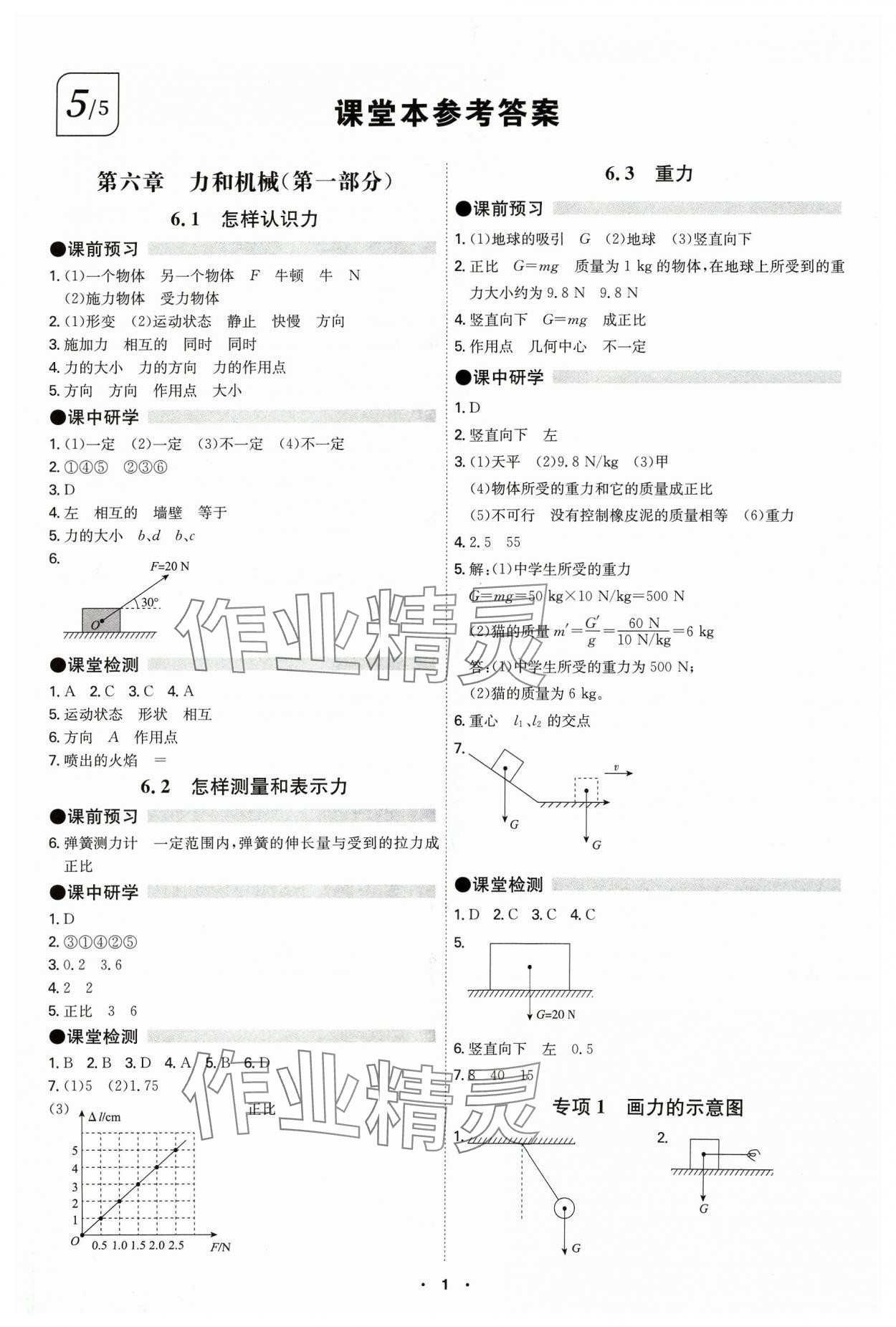 2024年學霸智慧課堂八年級物理下冊滬粵版 第1頁