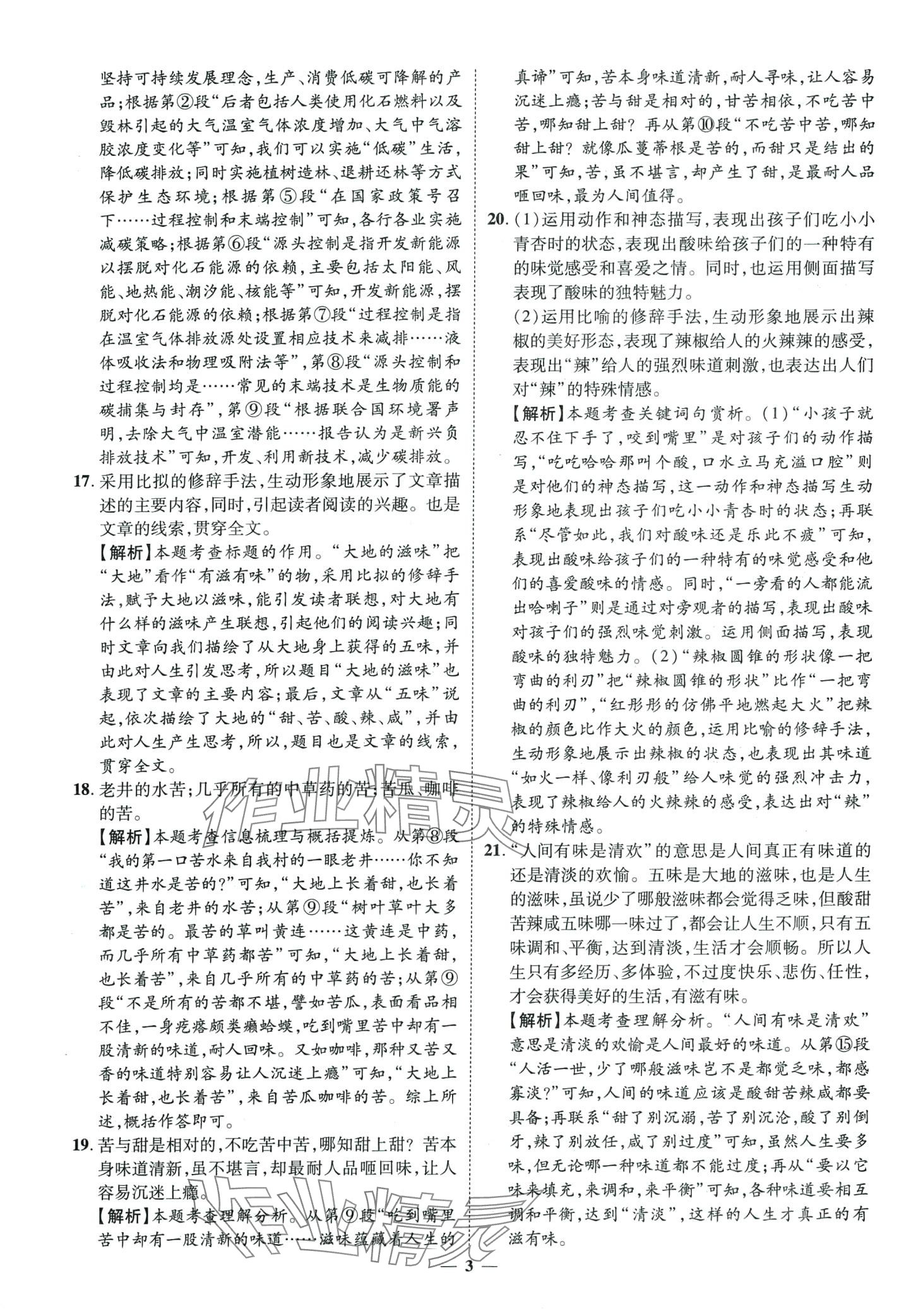 2024年3年真题2年模拟1年预测语文聊城专版&nbsp;第3页