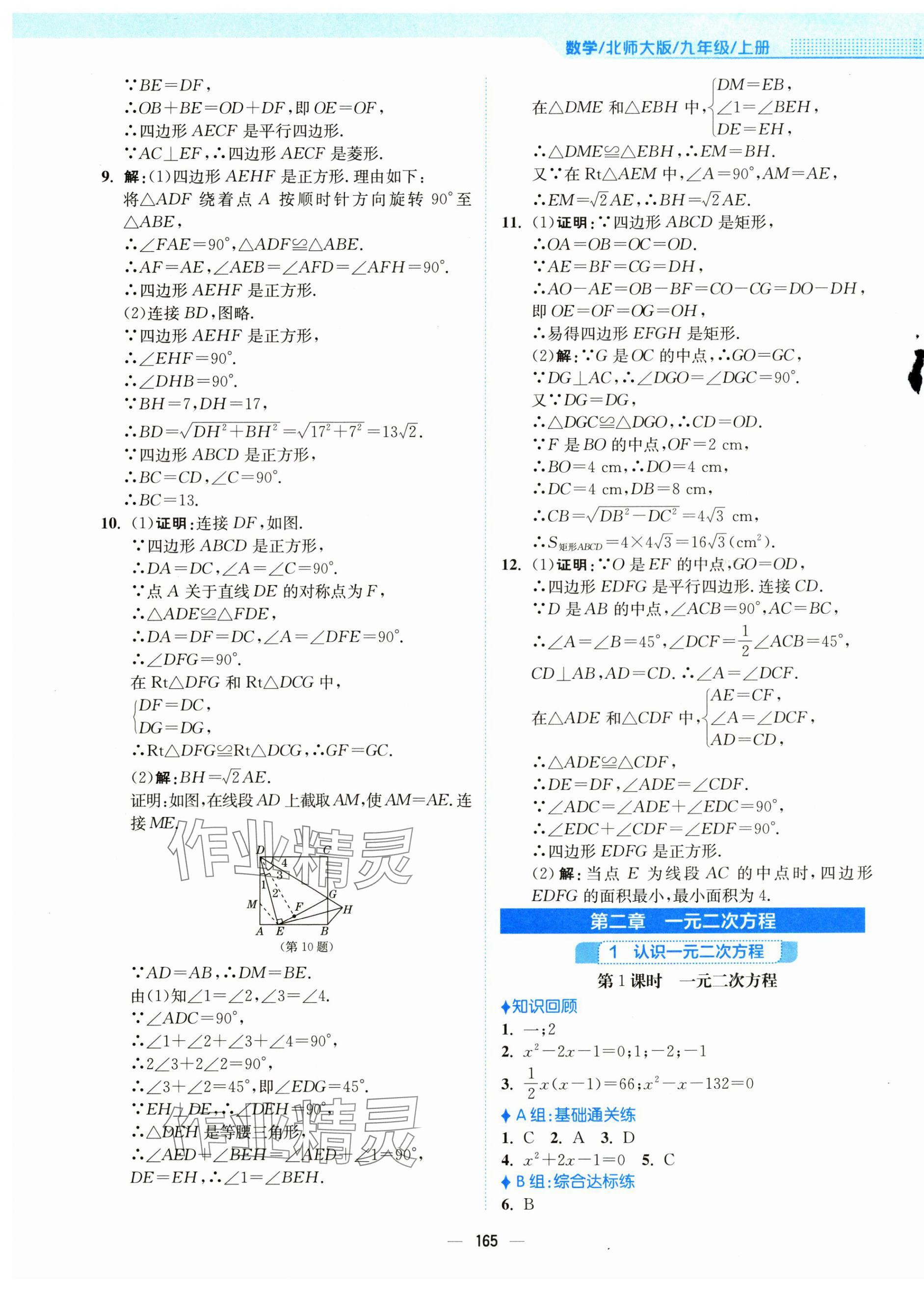 2024年新編基礎(chǔ)訓(xùn)練九年級(jí)數(shù)學(xué)上冊(cè)北師大版 第9頁(yè)