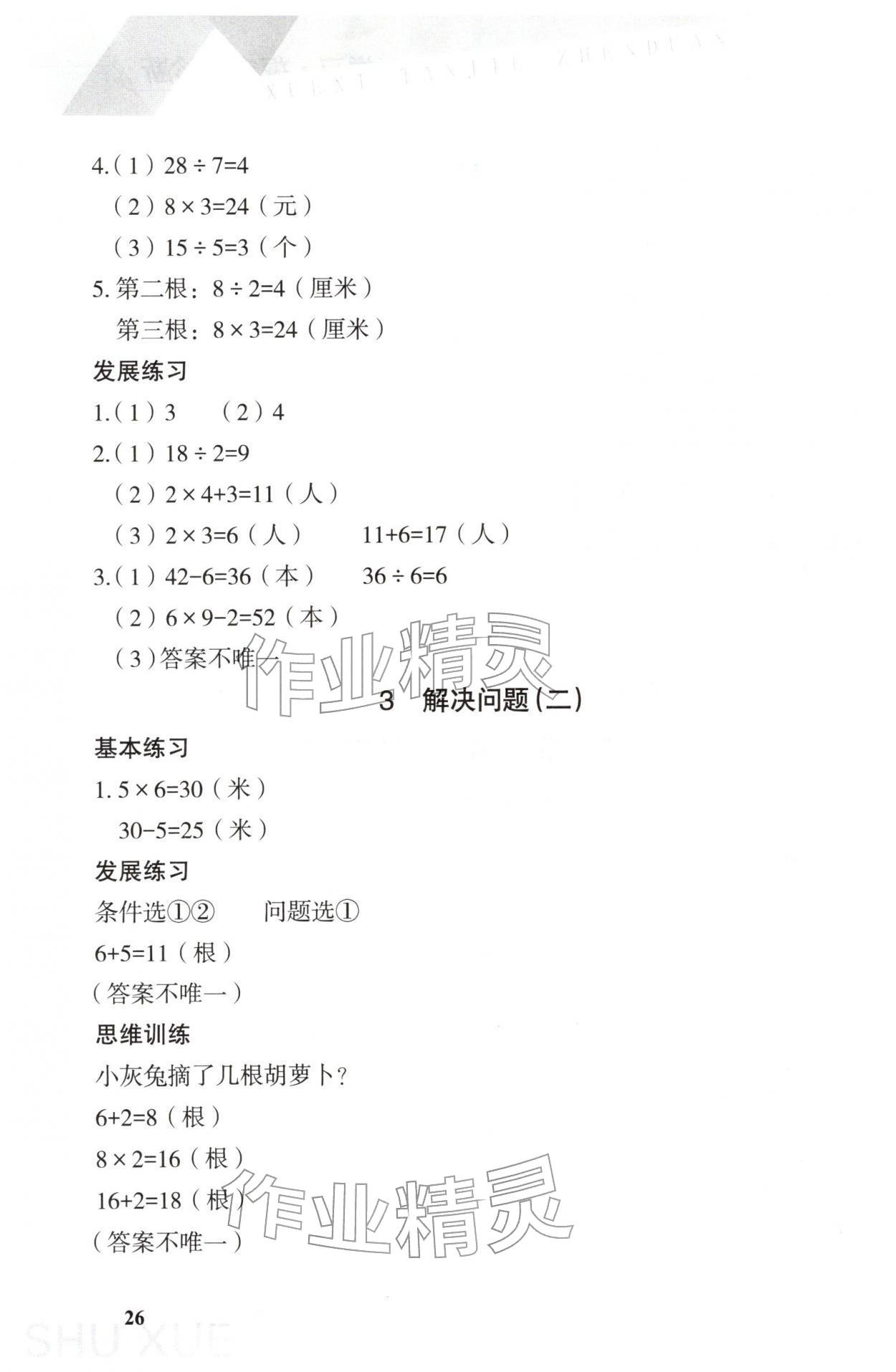 2026年学习探究诊断二年级数学下册人教版&nbsp;第4页