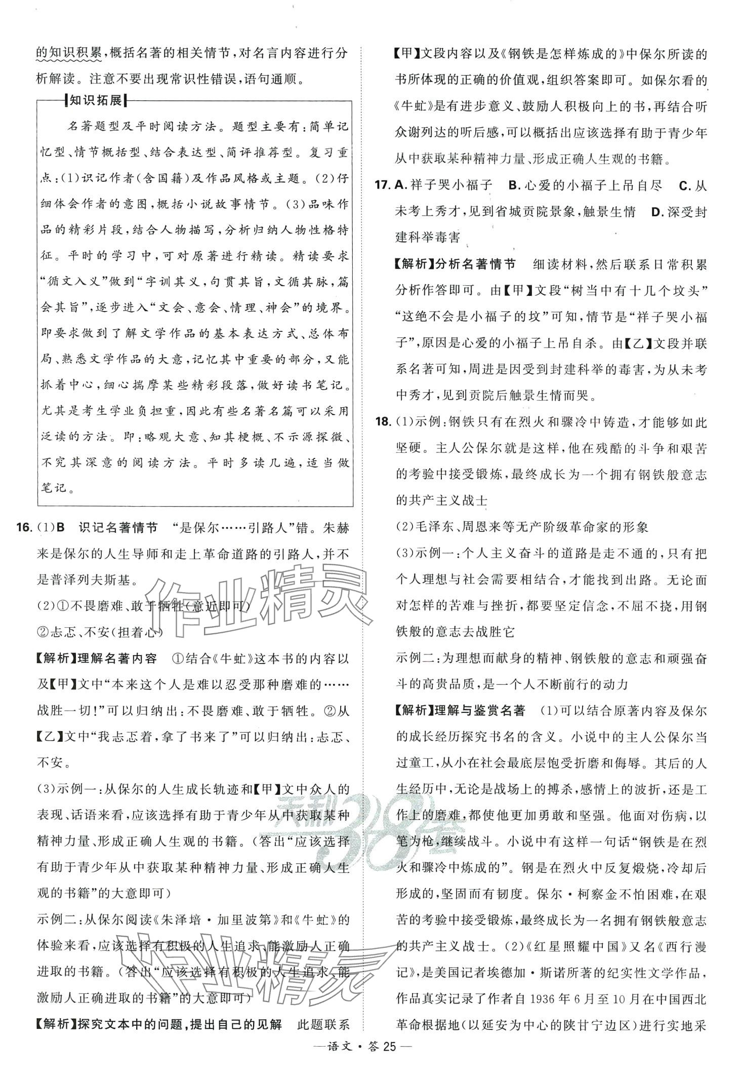 2024年天利38套全國(guó)中考試題分類訓(xùn)練語(yǔ)文 第25頁(yè)