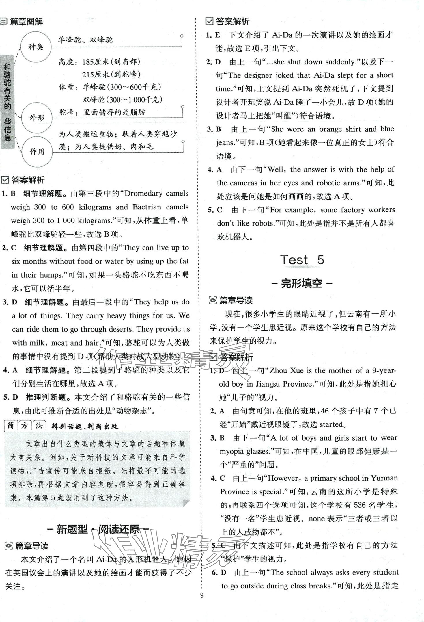 2024年星火英语Spark巅峰训练八年级完形填空与阅读理解 第15页