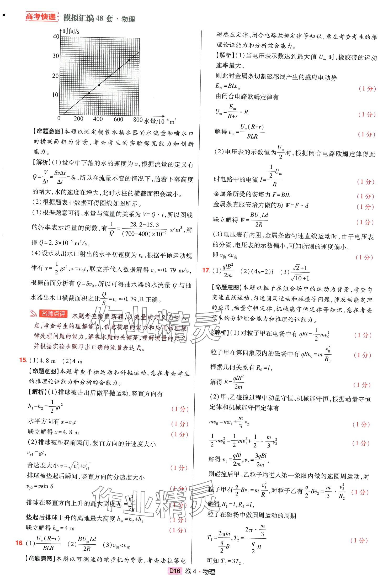2024年高考快遞高考模擬匯編高中物理山東專版 第15頁