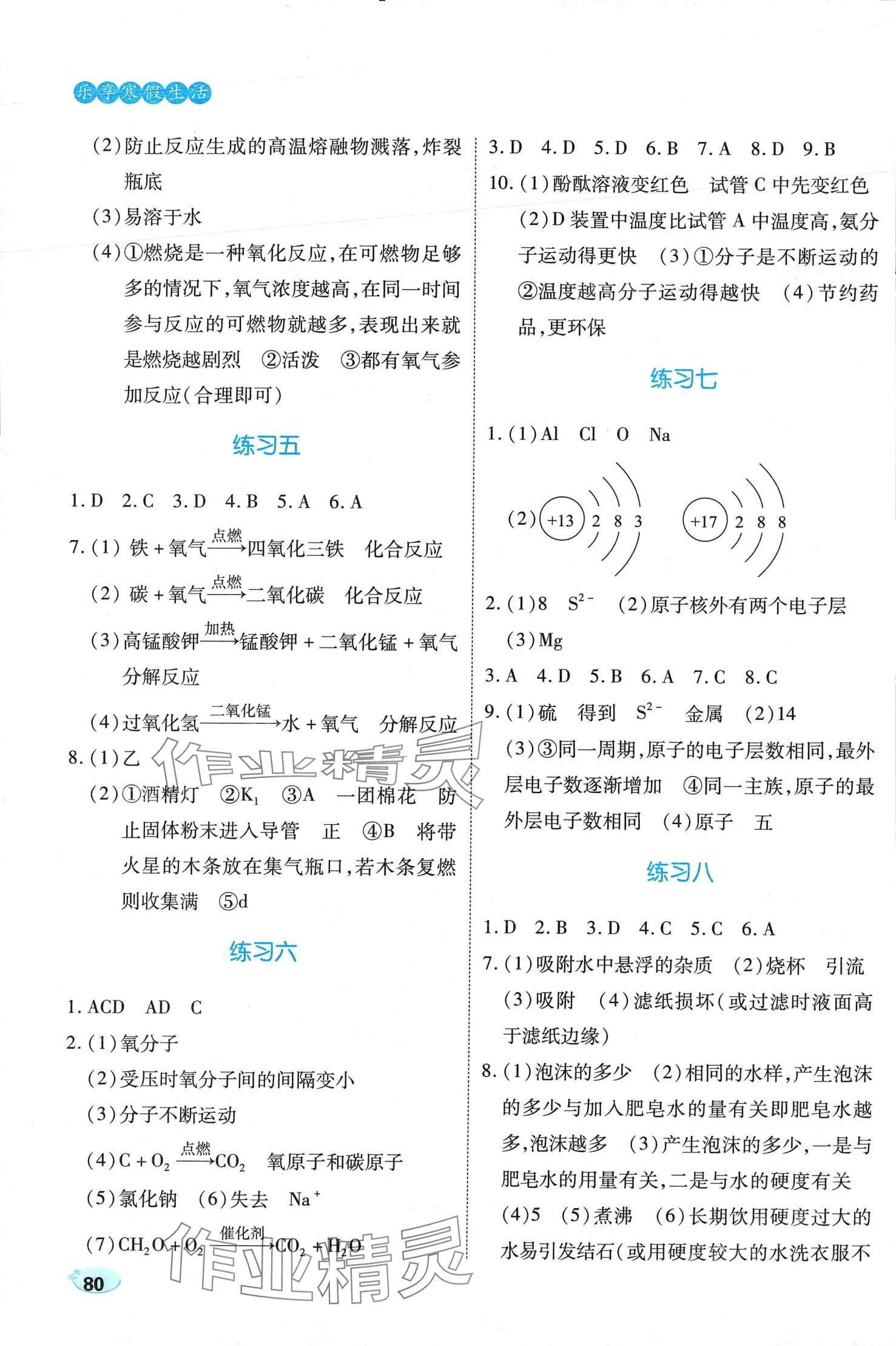 2024年乐享寒假生活九年级化学 第2页