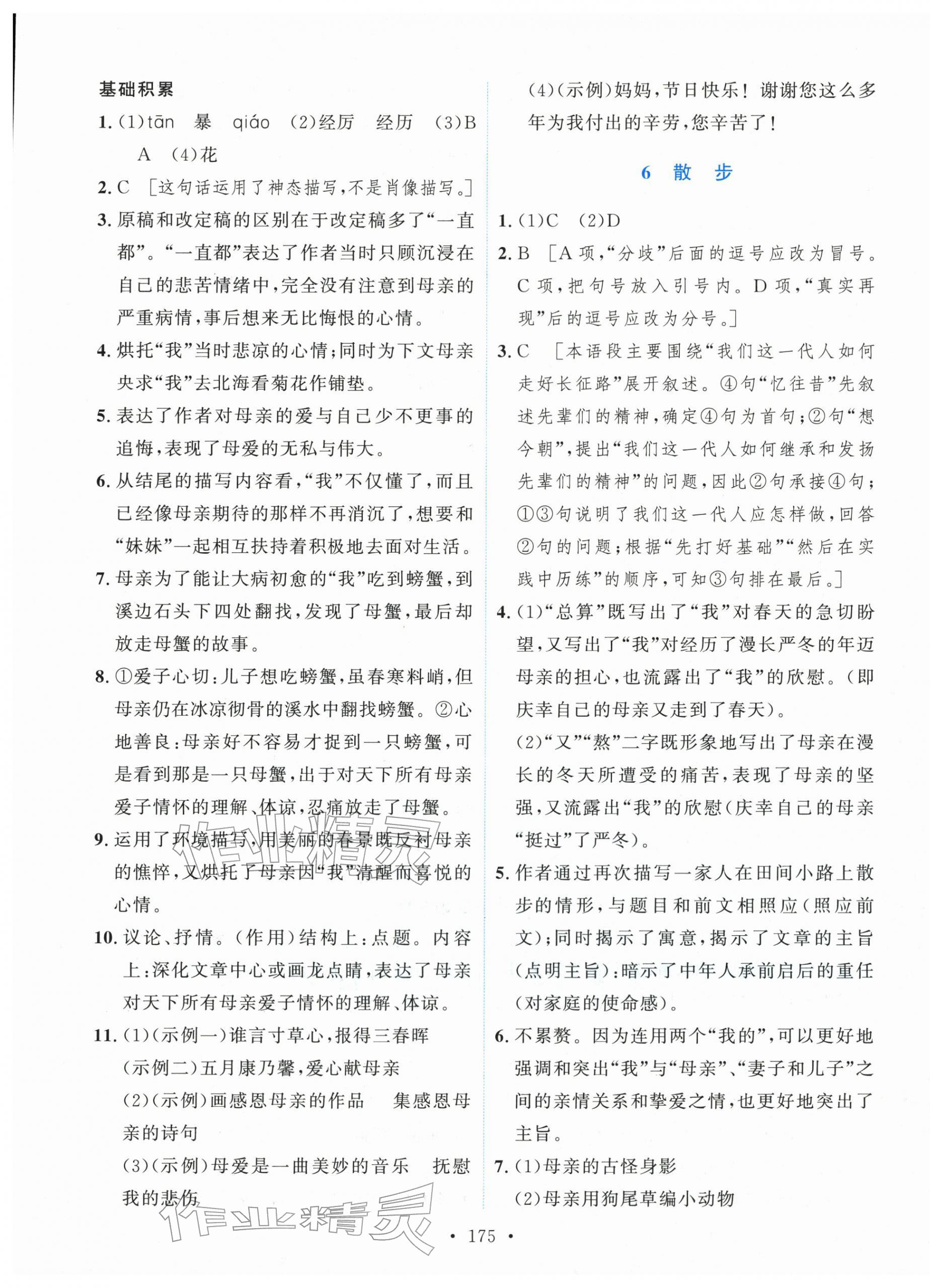 2025年新学案七年级语文上册人教版 第5页