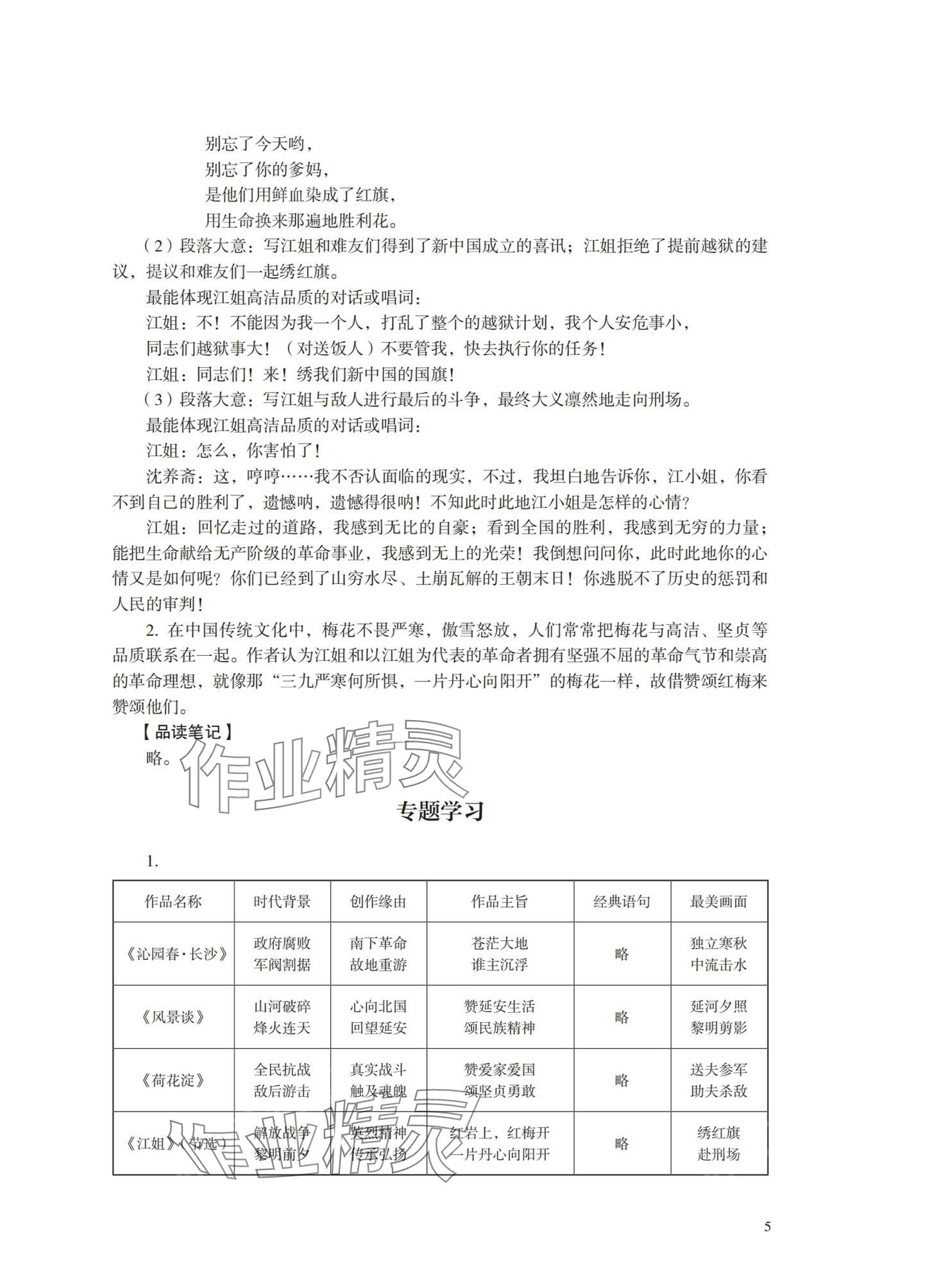 2024年學(xué)習(xí)指導(dǎo)與練習(xí)中職語(yǔ)文上冊(cè)人教版 第5頁(yè)