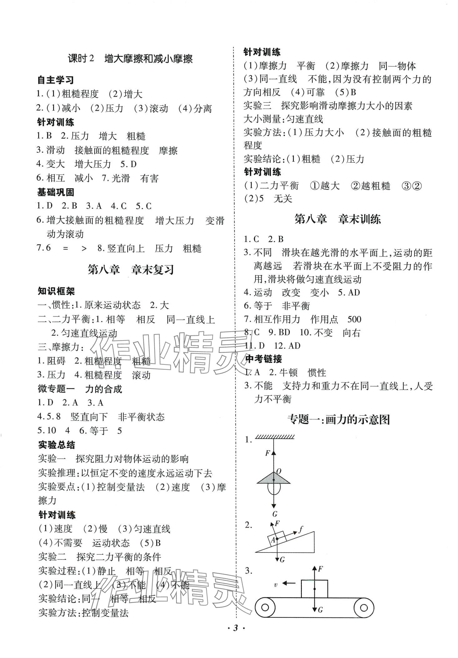 2024年本土攻略八年级物理下册人教版云南专版 第3页