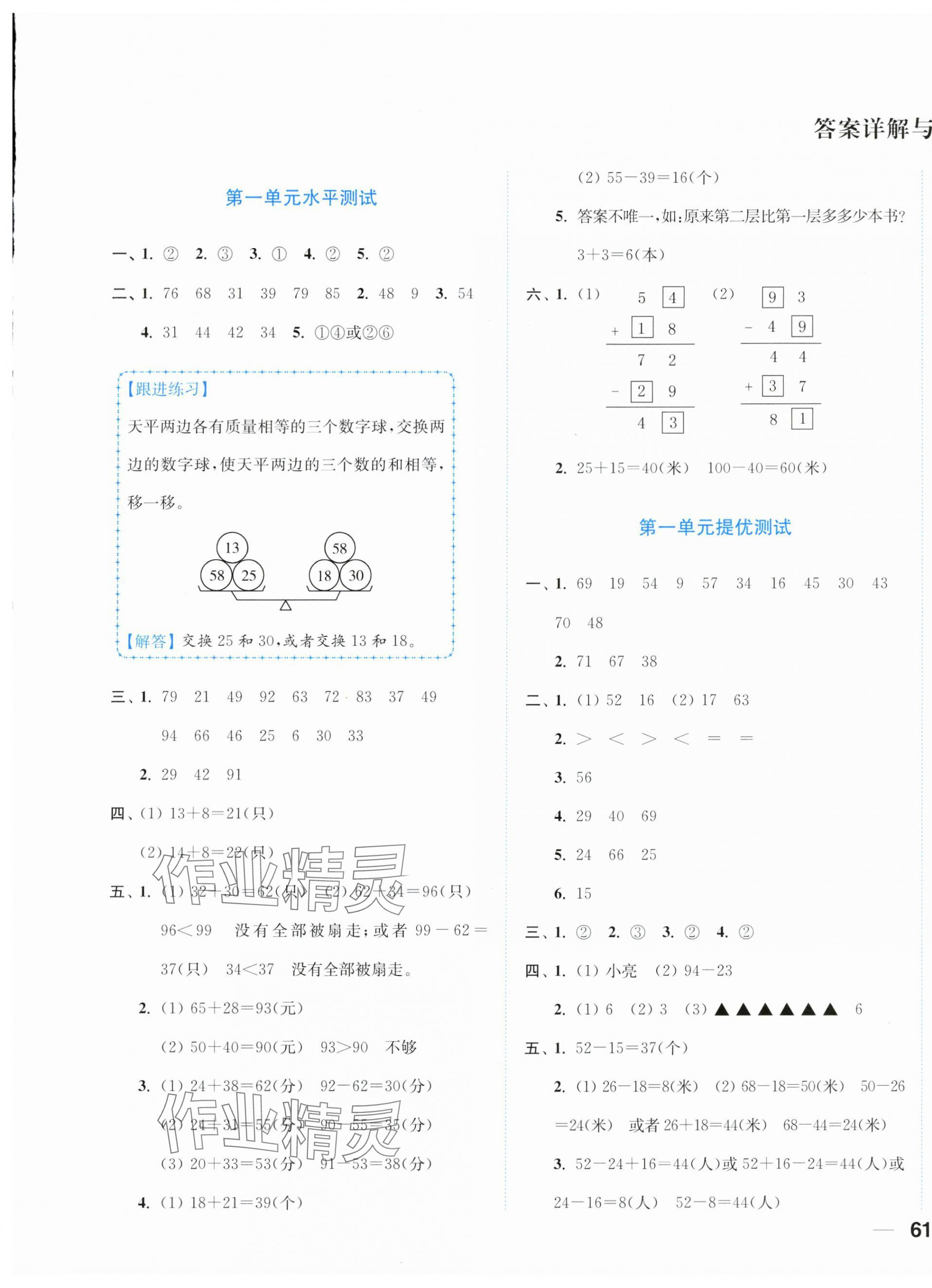 2024年小題狂做全程測評卷二年級數學上冊蘇教版 第1頁