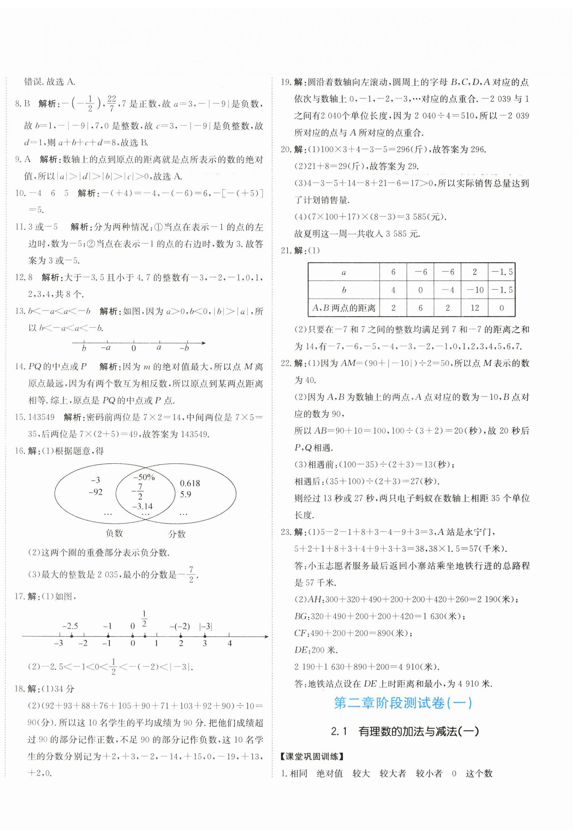 2025年提分教练七年级数学上册人教版 第4页